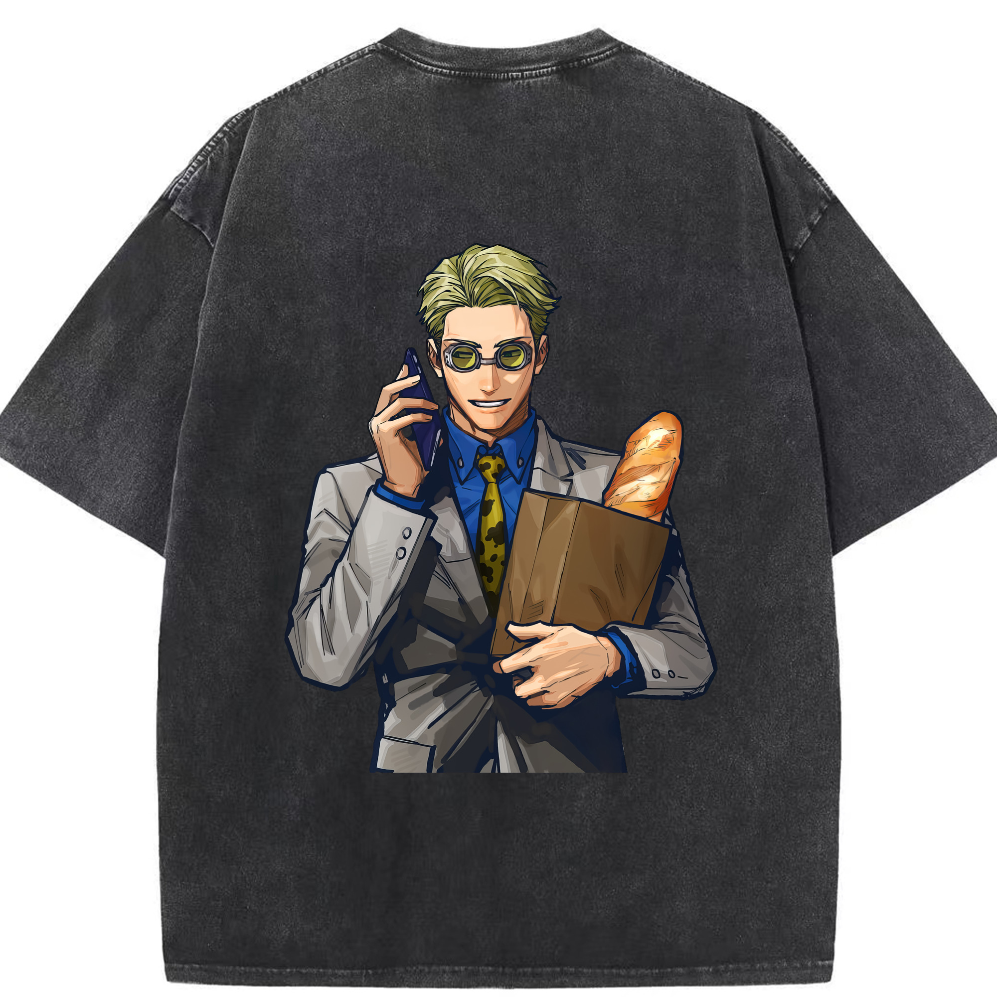 （画像用） 呪術廻戦 Jujutsu Kaisen 綿100% ヴィンテージ風 半袖Tシャツ（背面プリント）