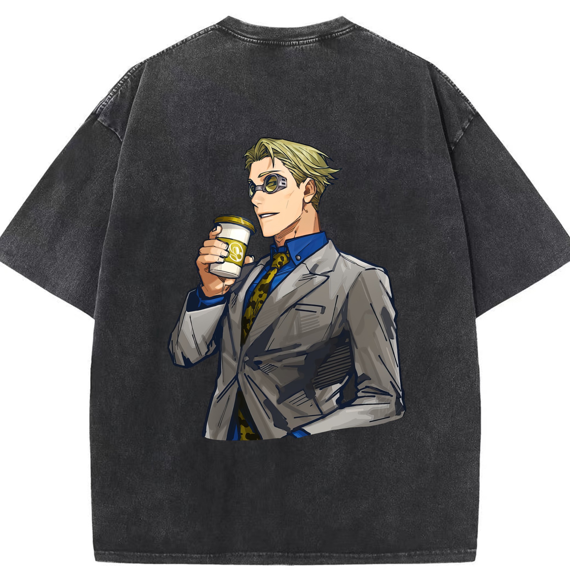 （画像用） 呪術廻戦 Jujutsu Kaisen 綿100% ヴィンテージ風 半袖Tシャツ（背面プリント）