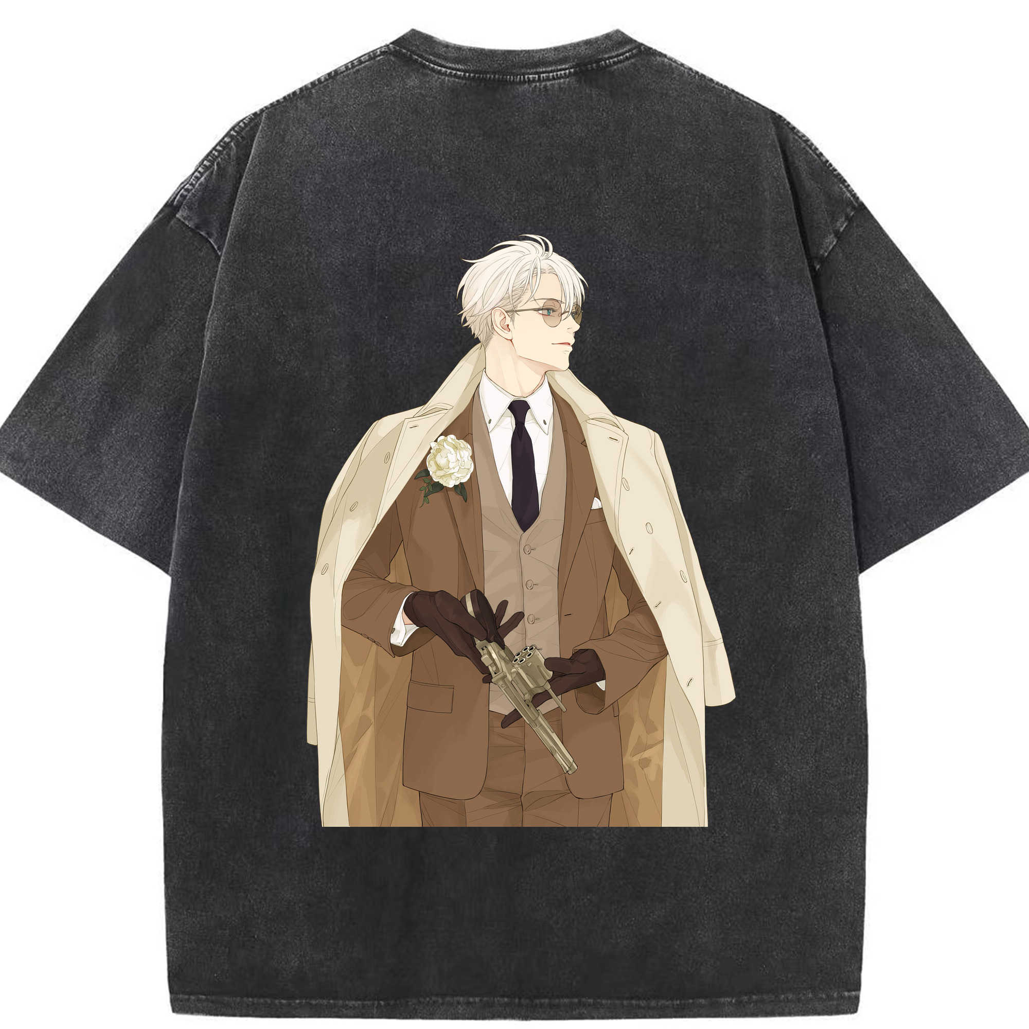 （画像用） 呪術廻戦 Jujutsu Kaisen 綿100% ヴィンテージ風 半袖Tシャツ（背面プリント）