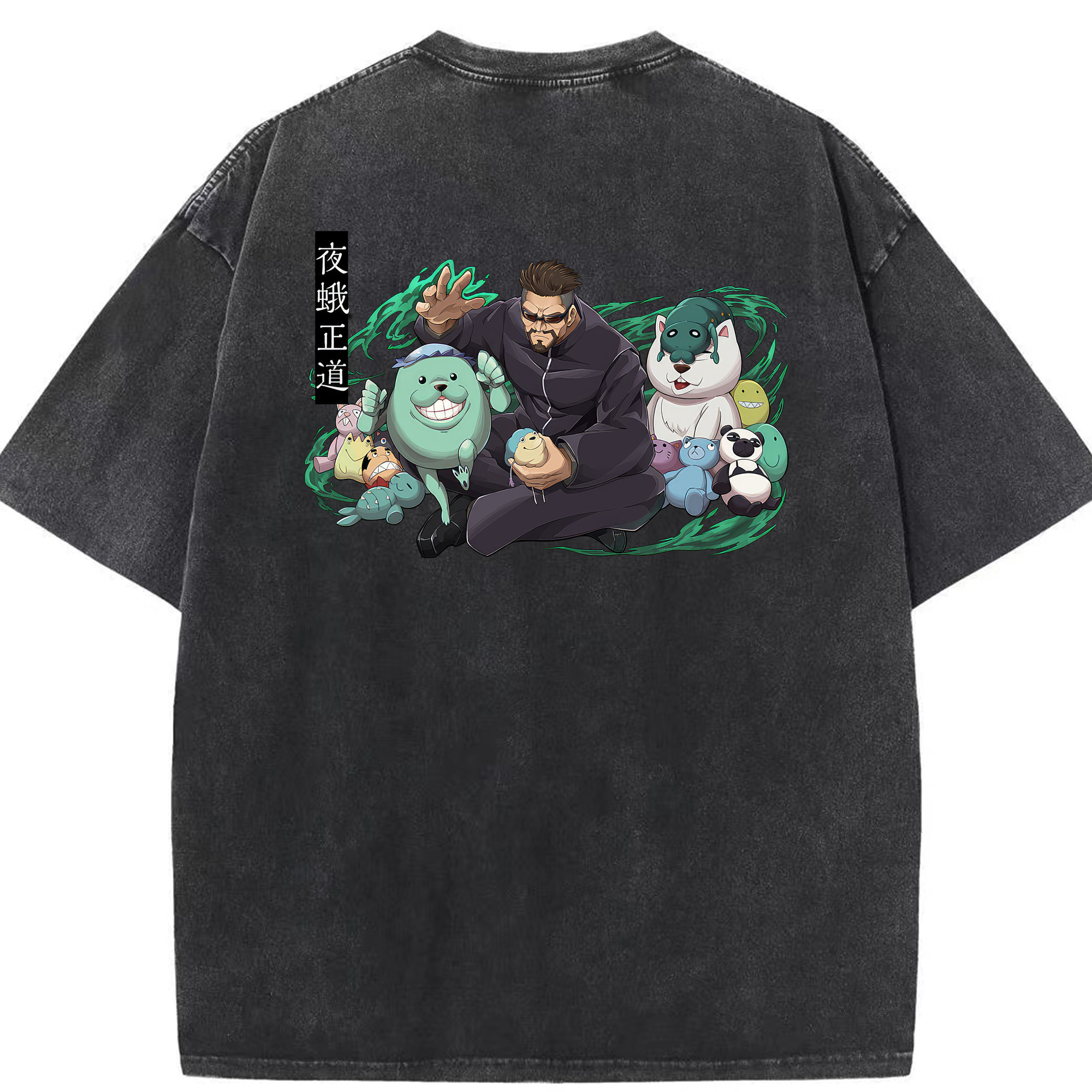 （画像用） 呪術廻戦 Jujutsu Kaisen 綿100% ヴィンテージ風 半袖Tシャツ（背面プリント）