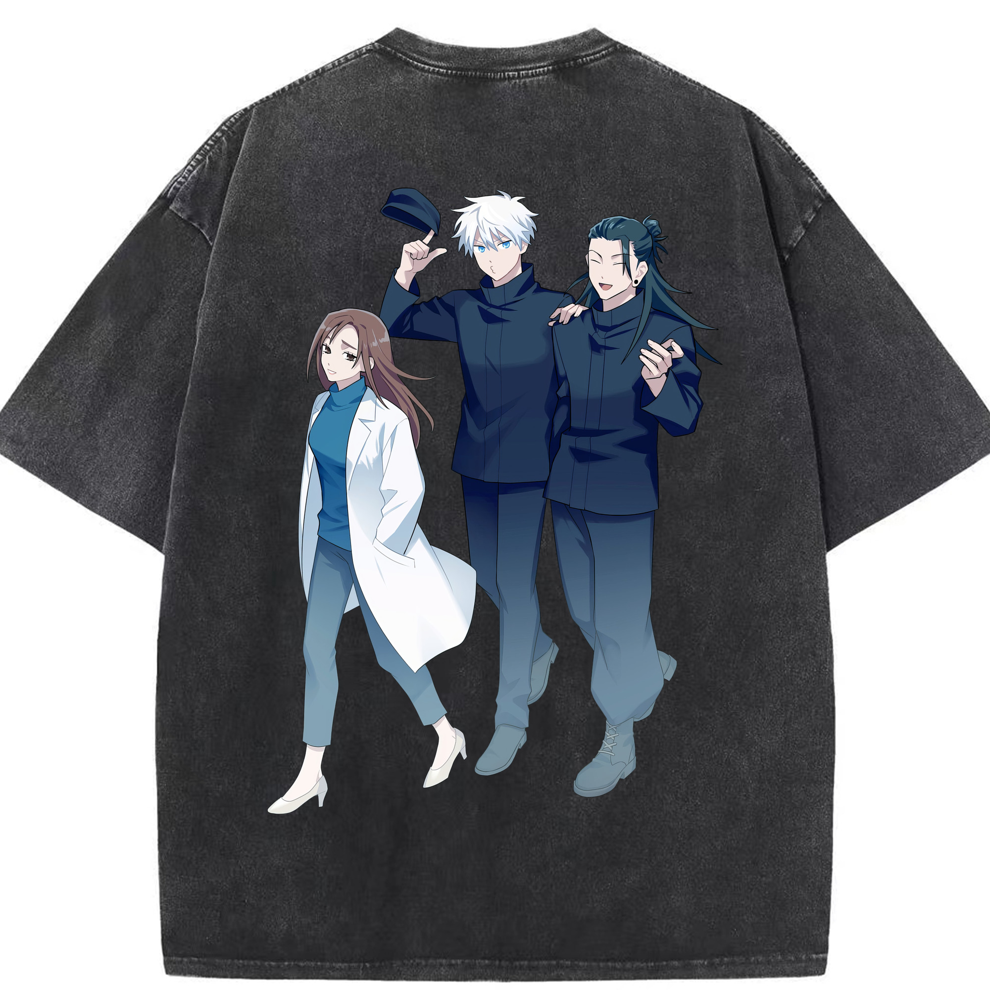 （画像用） 呪術廻戦 Jujutsu Kaisen 綿100% ヴィンテージ風 半袖Tシャツ（背面プリント）