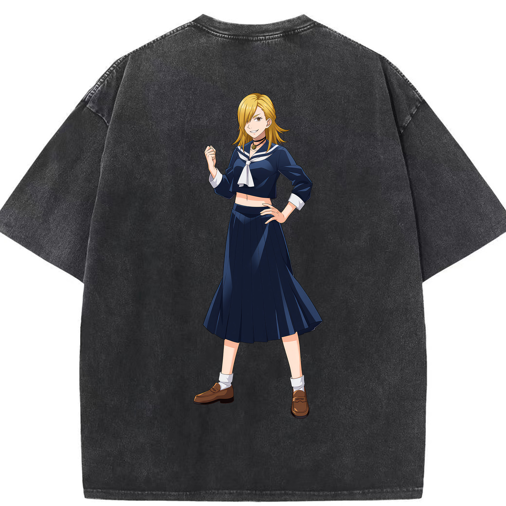 （画像用） 呪術廻戦 Jujutsu Kaisen 綿100% ヴィンテージ風 半袖Tシャツ（背面プリント）