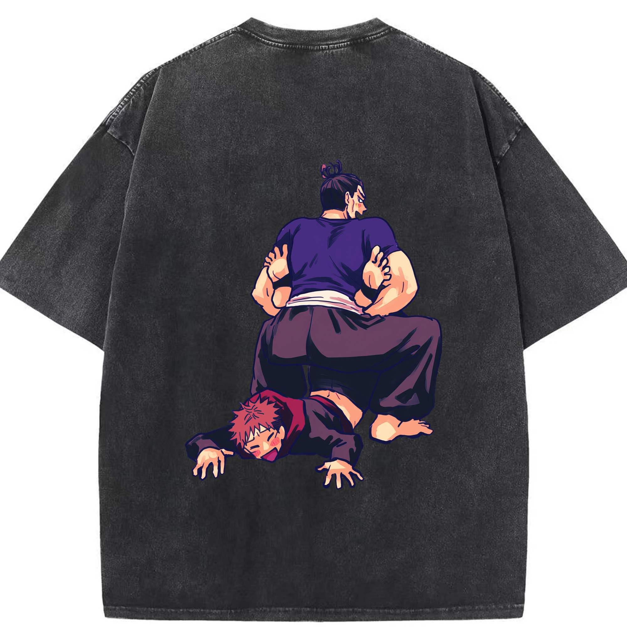 （画像用） 呪術廻戦 Jujutsu Kaisen 綿100% ヴィンテージ風 半袖Tシャツ（背面プリント）