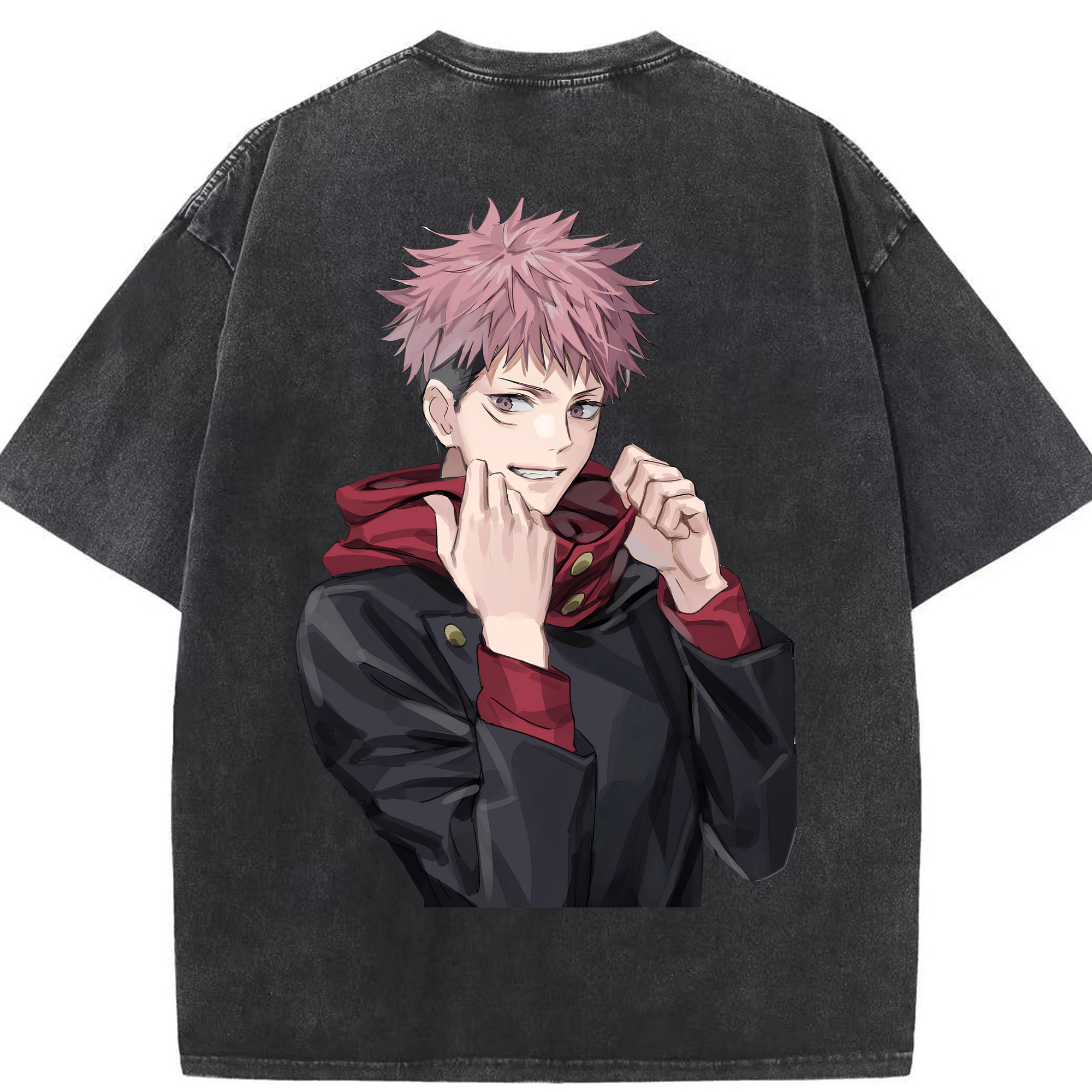 （画像用） 呪術廻戦 Jujutsu Kaisen 綿100% ヴィンテージ風 半袖Tシャツ（背面プリント）
