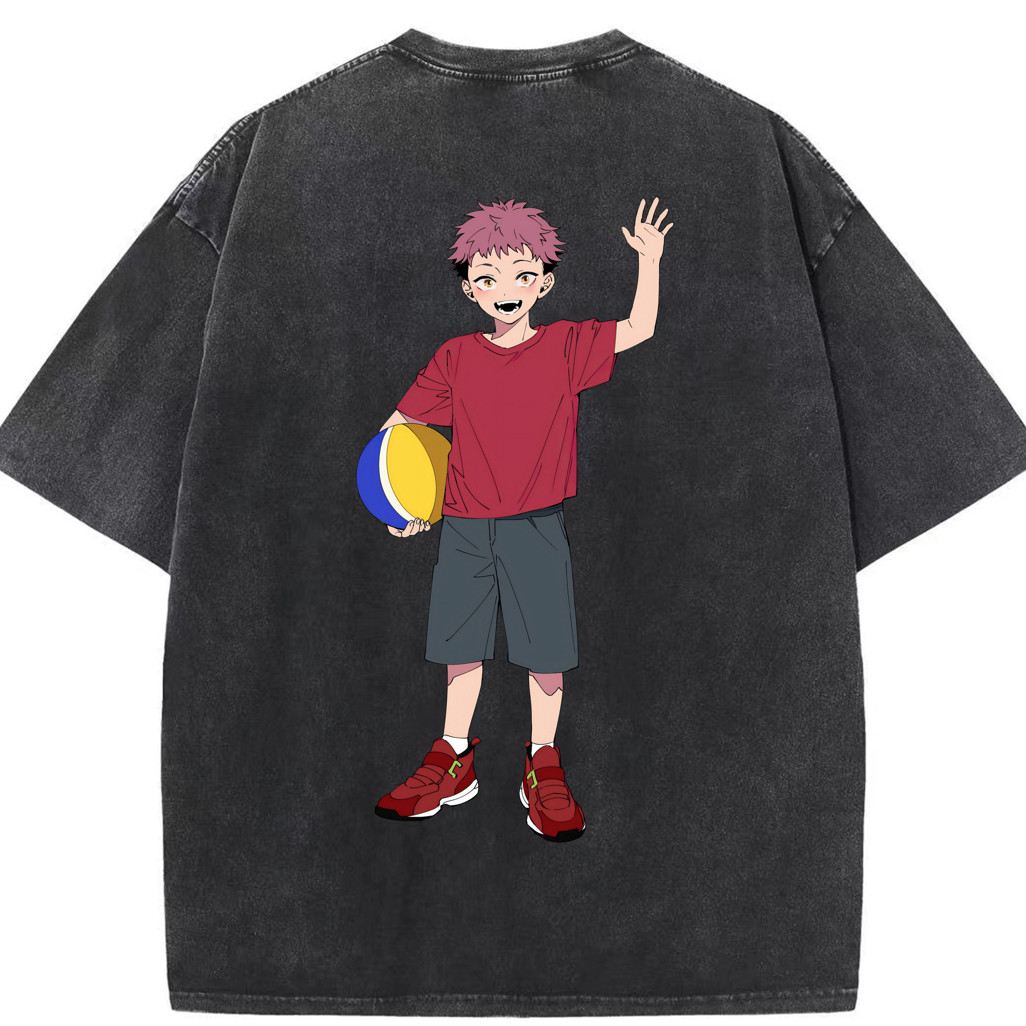 （画像用） 呪術廻戦 Jujutsu Kaisen 綿100% ヴィンテージ風 半袖Tシャツ（背面プリント）