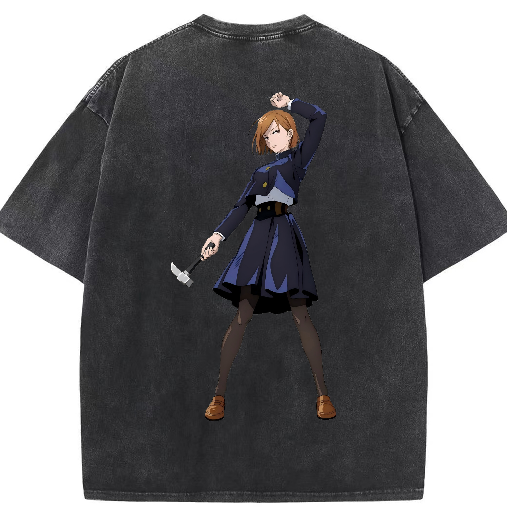 （画像用） 呪術廻戦 Jujutsu Kaisen 綿100% ヴィンテージ風 半袖Tシャツ（背面プリント）