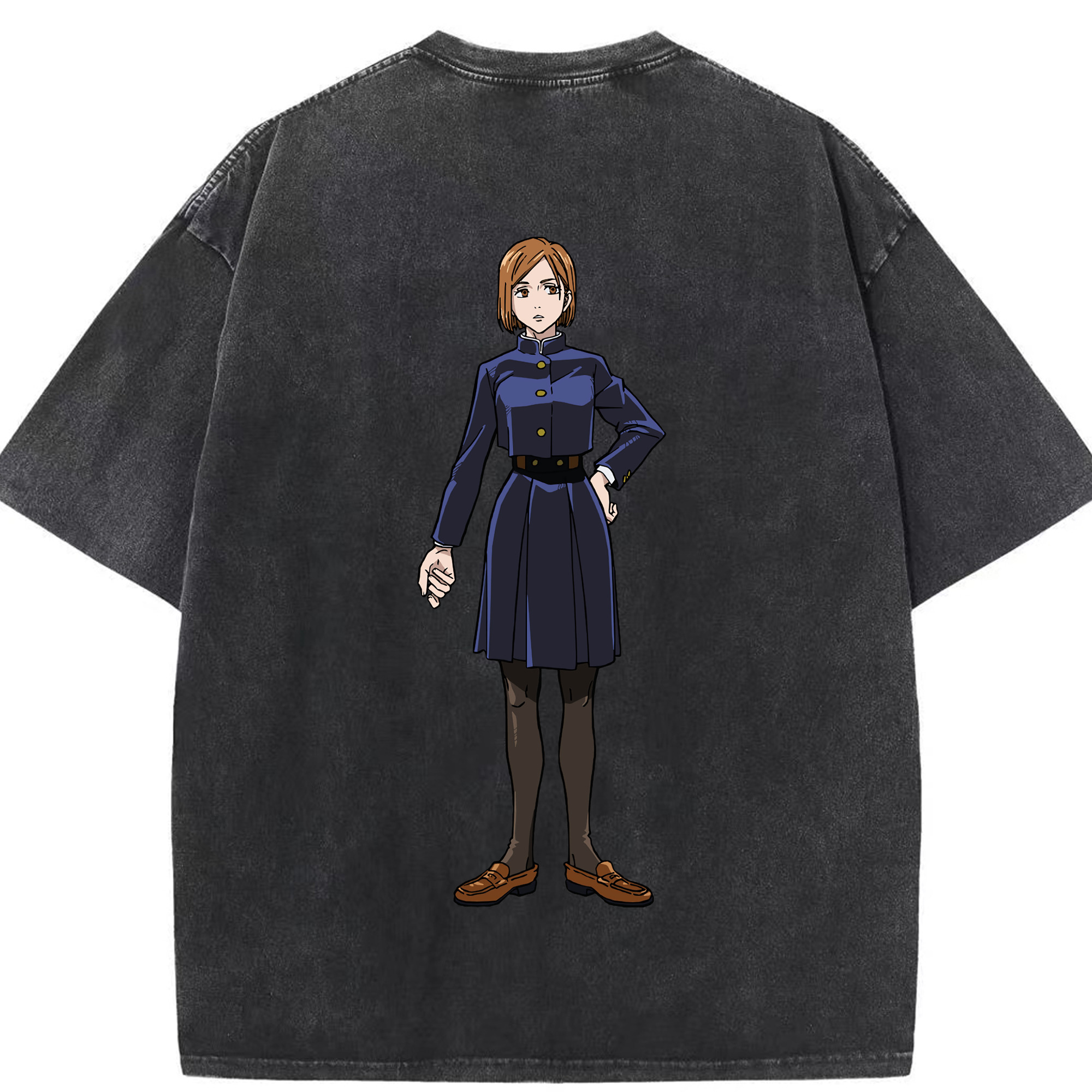 （画像用） 呪術廻戦 Jujutsu Kaisen 綿100% ヴィンテージ風 半袖Tシャツ（背面プリント）