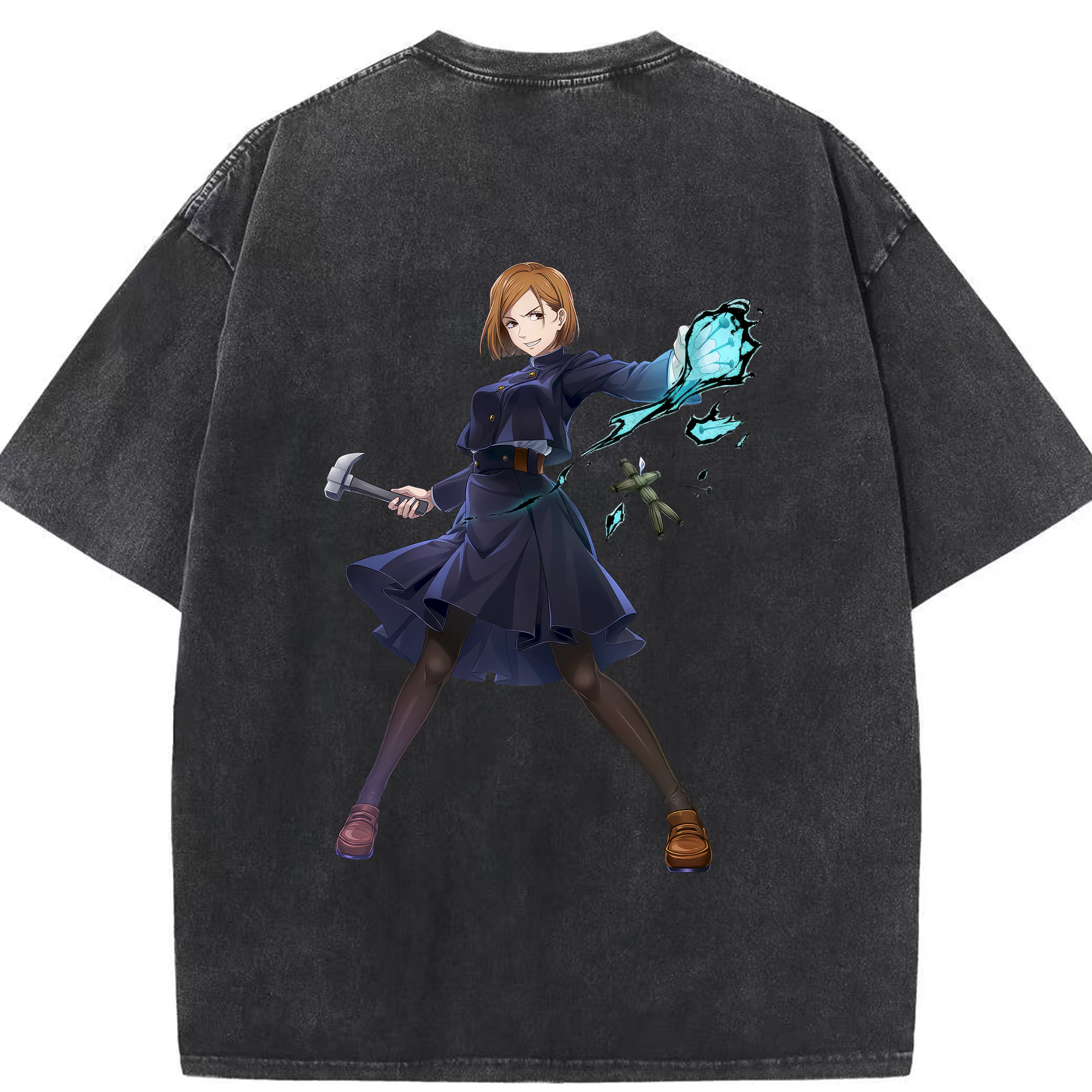 （画像用） 呪術廻戦 Jujutsu Kaisen 綿100% ヴィンテージ風 半袖Tシャツ（背面プリント）