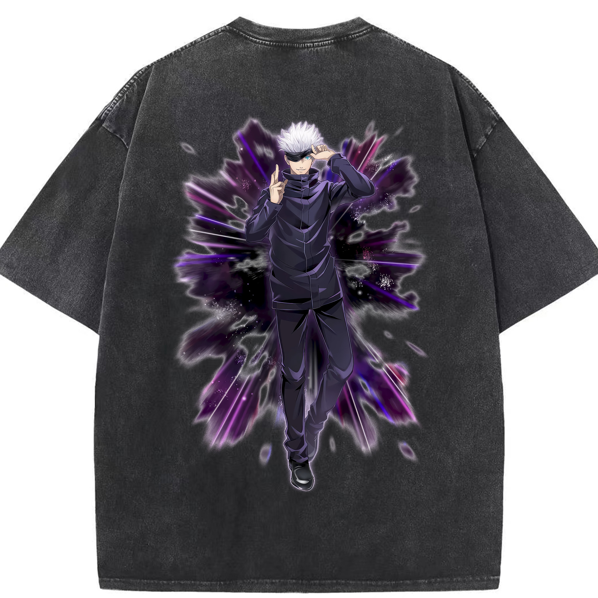（画像用） 呪術廻戦 Jujutsu Kaisen 綿100% ヴィンテージ風 半袖Tシャツ（背面プリント）