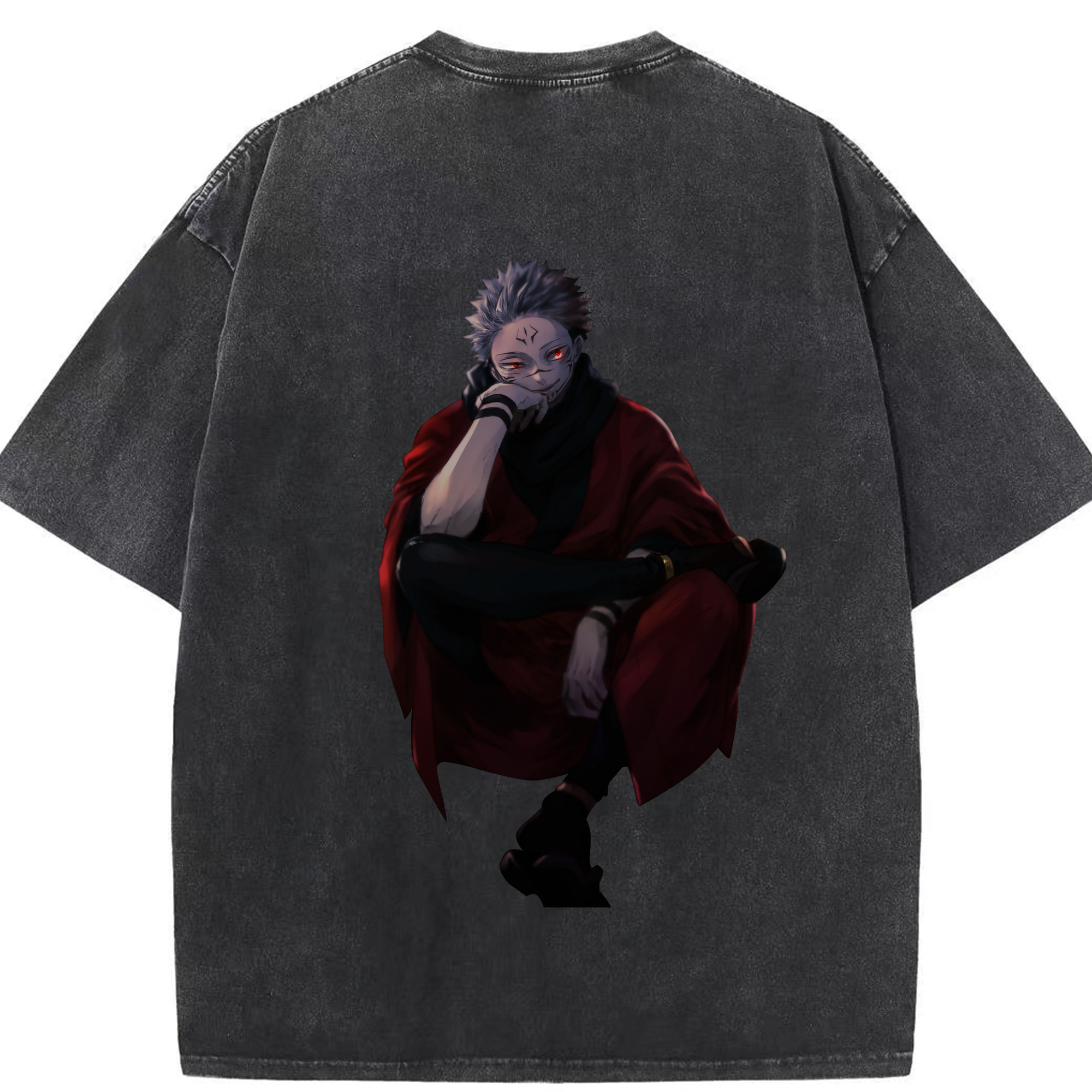（画像用） 呪術廻戦 Jujutsu Kaisen 綿100% ヴィンテージ風 半袖Tシャツ（背面プリント）