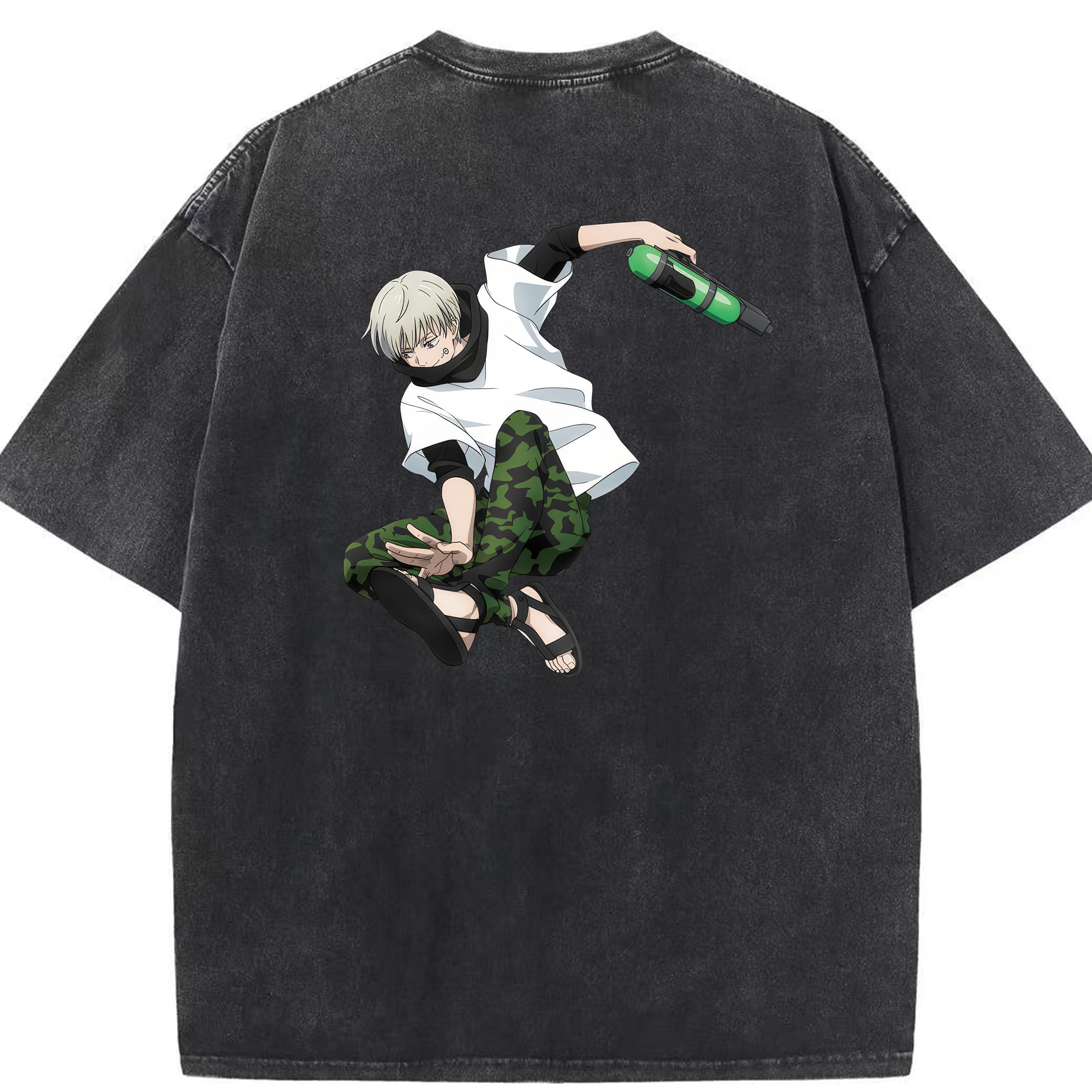 （画像用） 呪術廻戦 Jujutsu Kaisen 綿100% ヴィンテージ風 半袖Tシャツ（背面プリント）