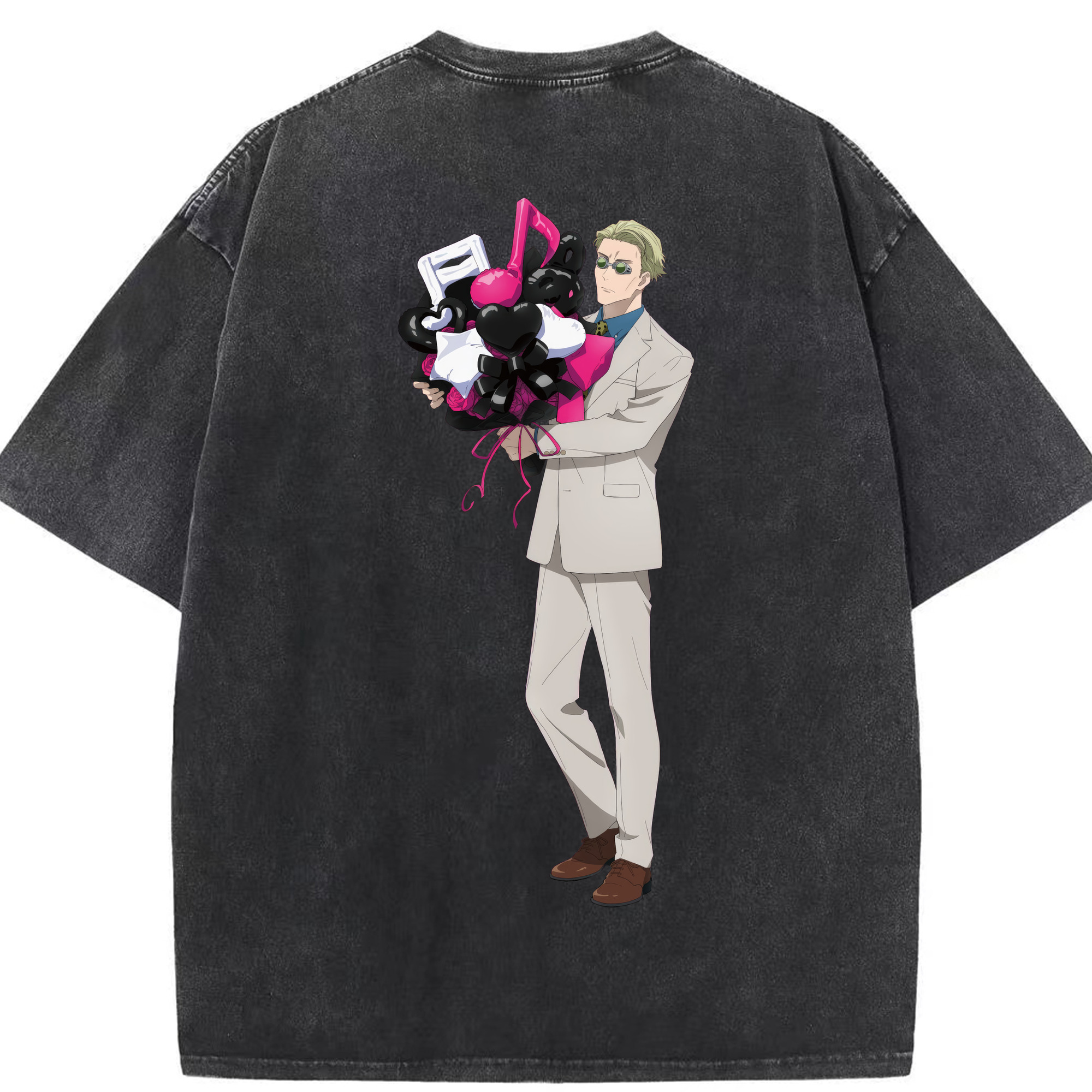 （画像用） 呪術廻戦 Jujutsu Kaisen 綿100% ヴィンテージ風 半袖Tシャツ（背面プリント）