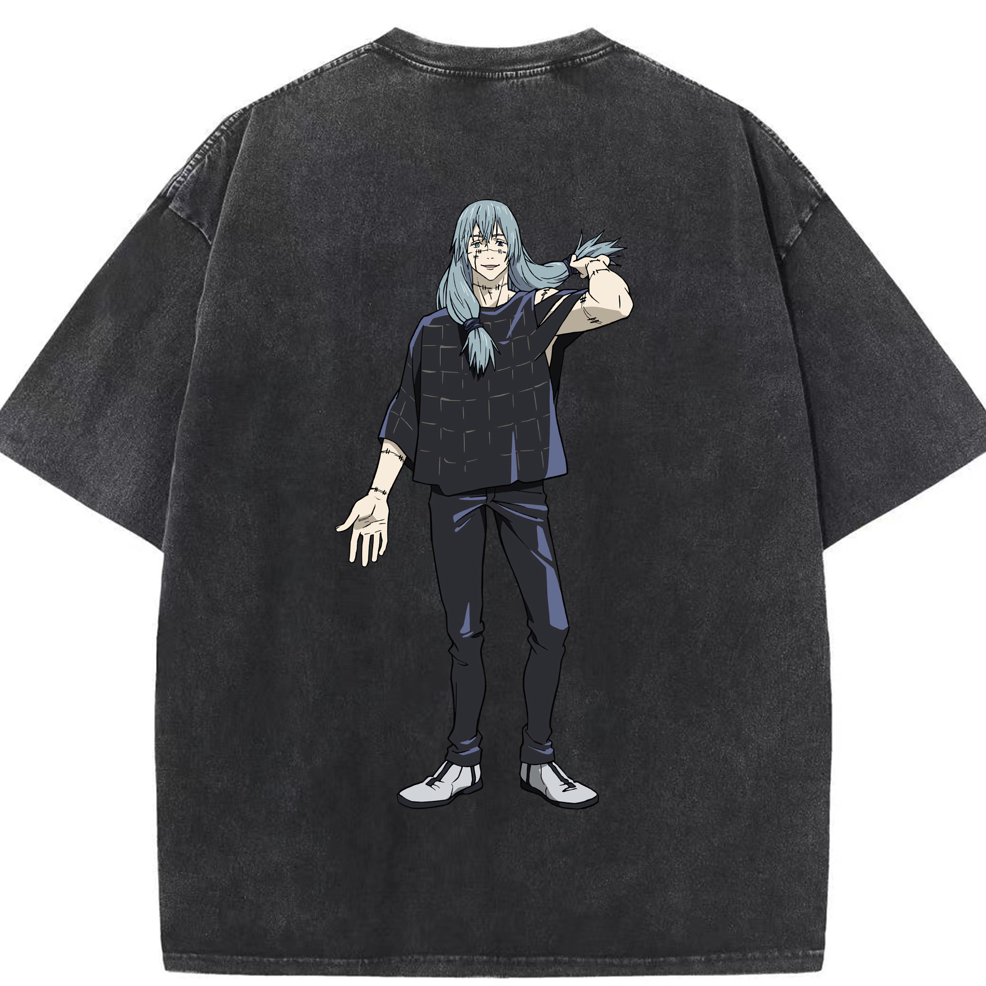 （画像用） 呪術廻戦 Jujutsu Kaisen 綿100% ヴィンテージ風 半袖Tシャツ（背面プリント）