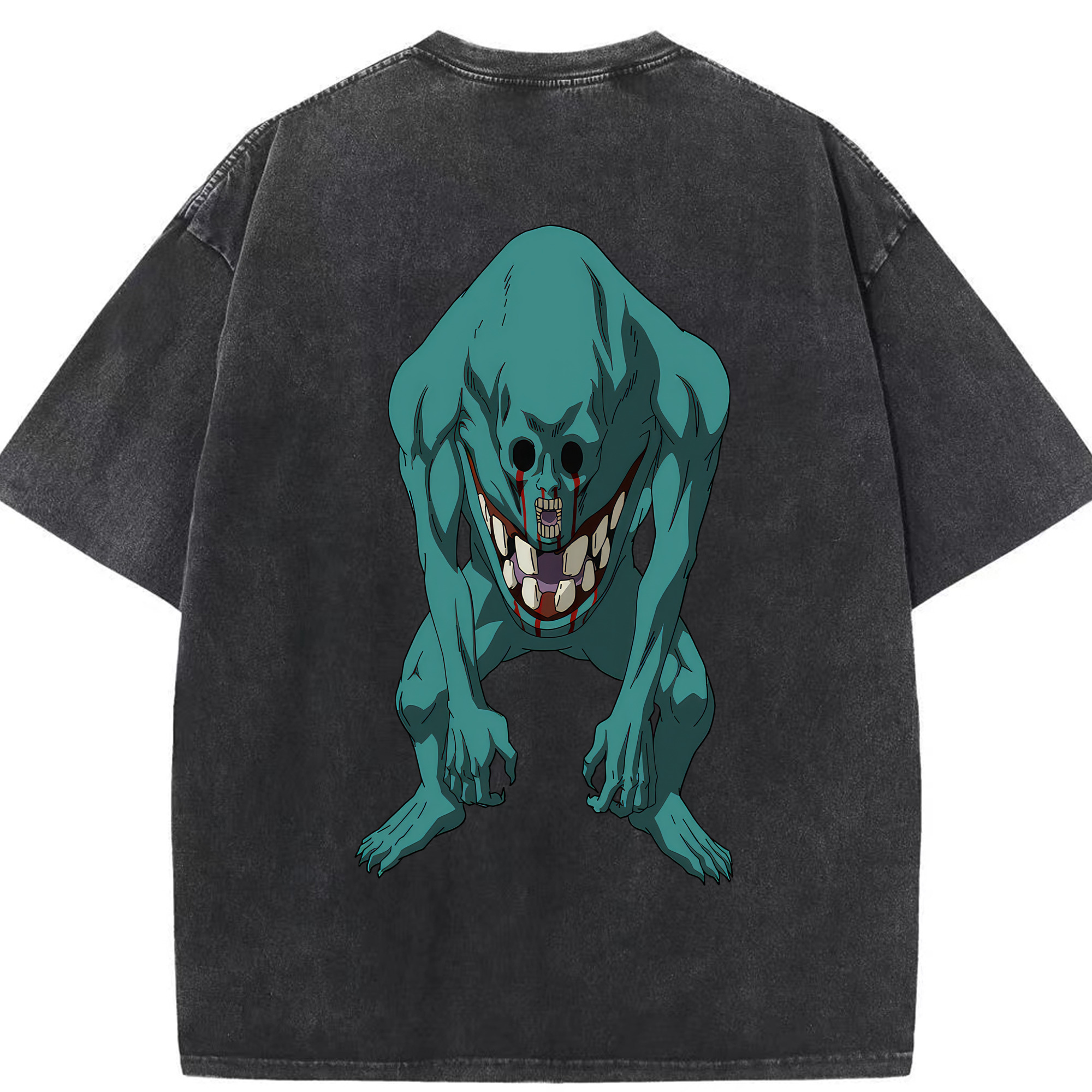 （画像用） 呪術廻戦 Jujutsu Kaisen 綿100% ヴィンテージ風 半袖Tシャツ（背面プリント）