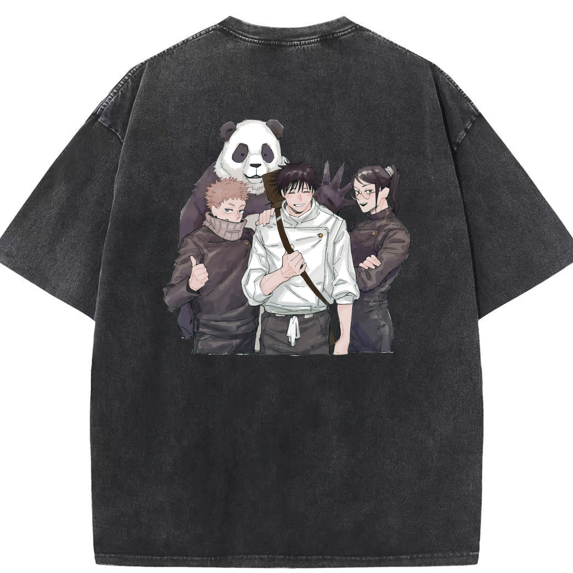 （画像用） 呪術廻戦 Jujutsu Kaisen 綿100% ヴィンテージ風 半袖Tシャツ（背面プリント）