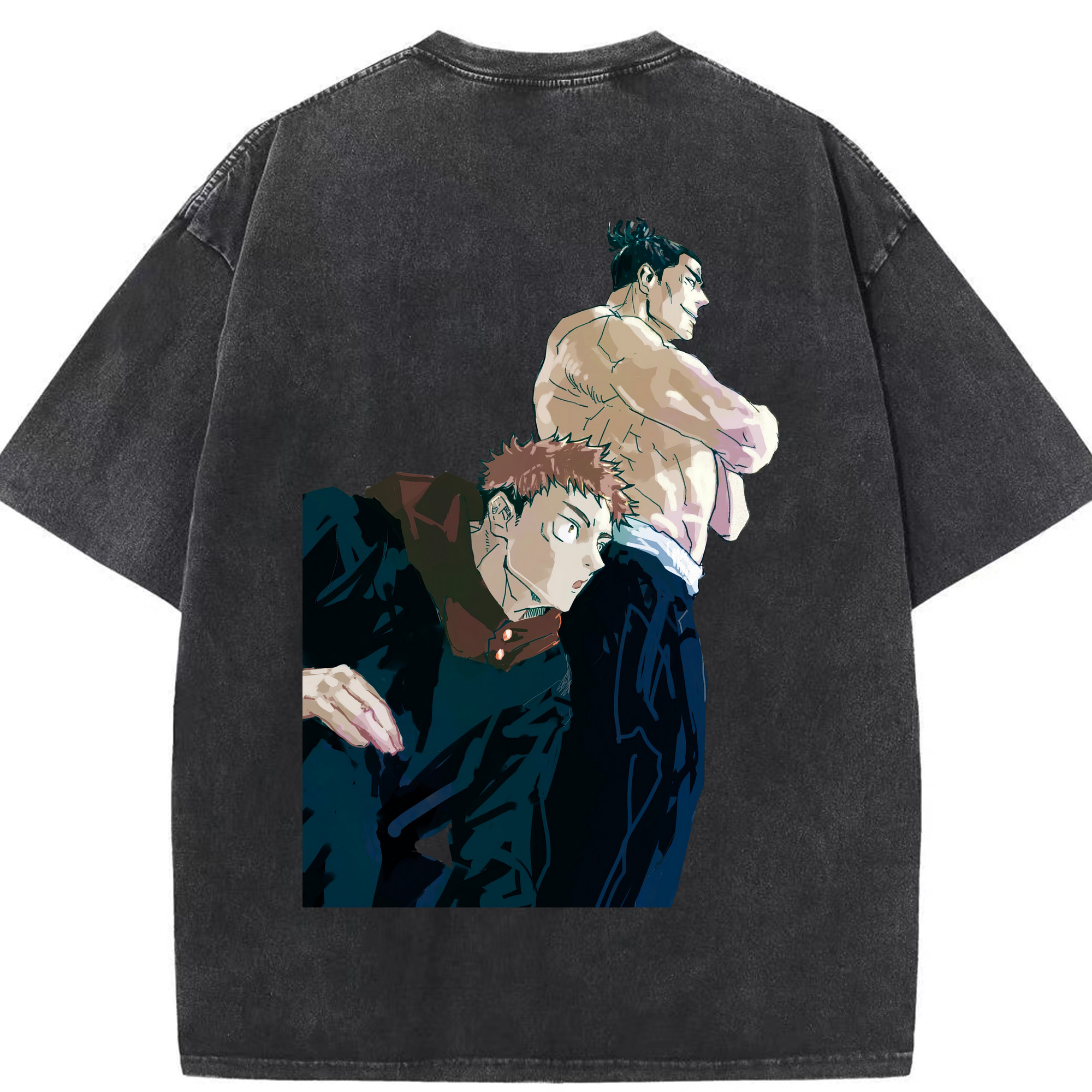 （画像用） 呪術廻戦 Jujutsu Kaisen 綿100% ヴィンテージ風 半袖Tシャツ（背面プリント）