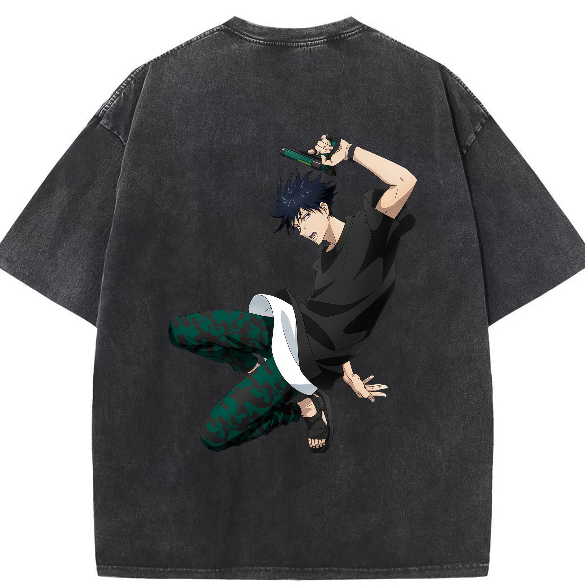 （画像用） 呪術廻戦 Jujutsu Kaisen 綿100% ヴィンテージ風 半袖Tシャツ（背面プリント）