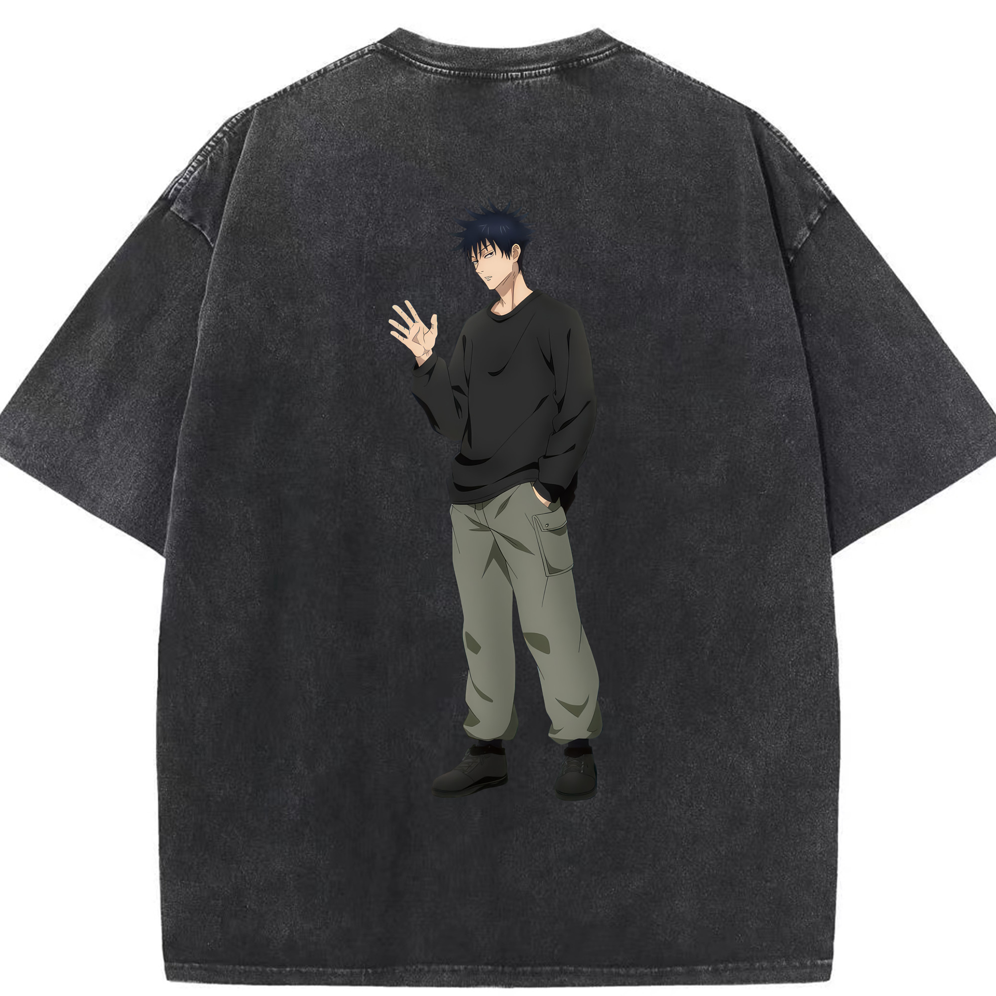 （画像用） 呪術廻戦 Jujutsu Kaisen 綿100% ヴィンテージ風 半袖Tシャツ（背面プリント）