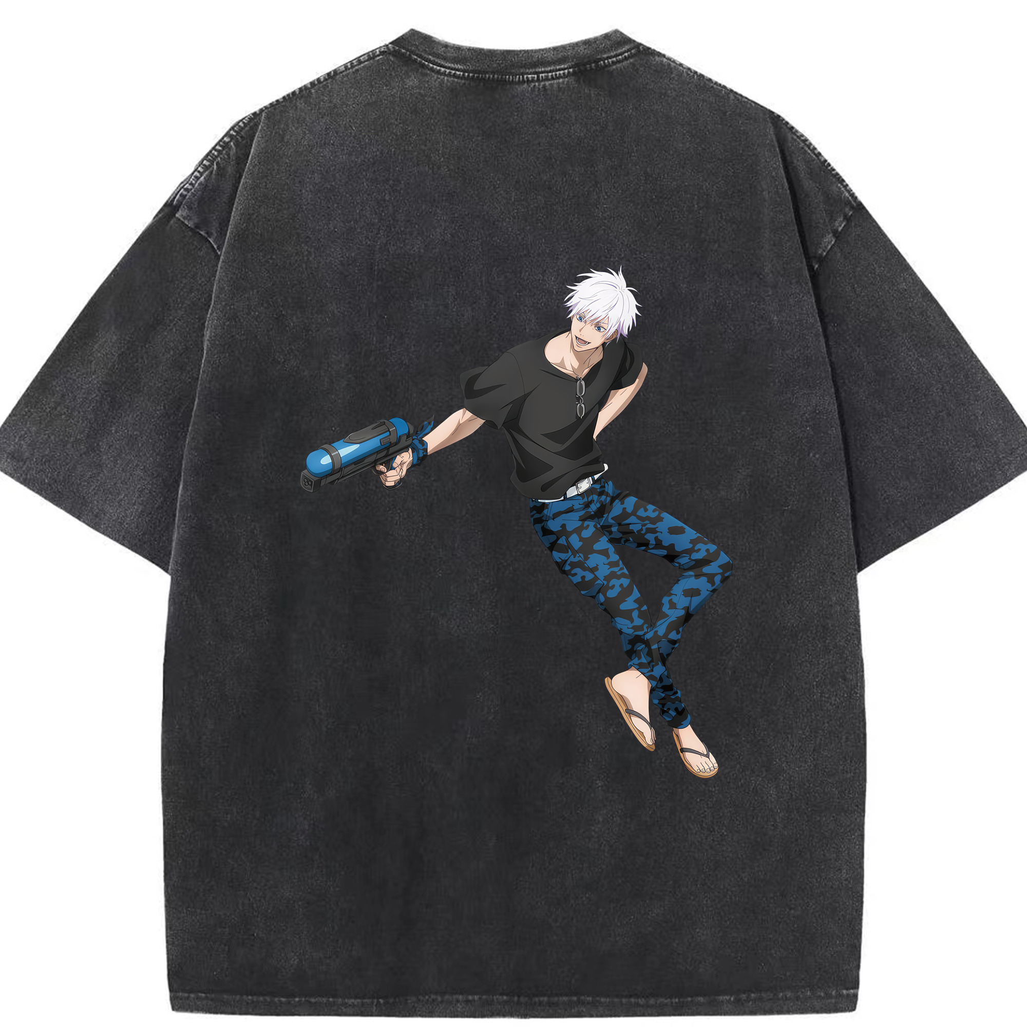 （画像用） 呪術廻戦 Jujutsu Kaisen 綿100% ヴィンテージ風 半袖Tシャツ（背面プリント）