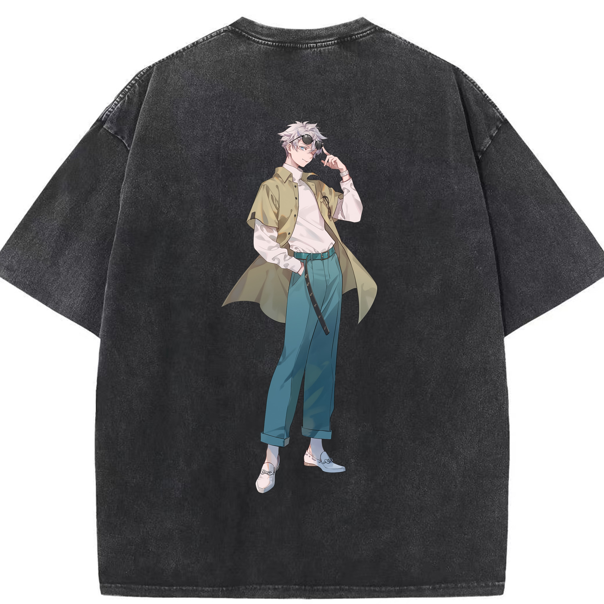 （画像用） 呪術廻戦 Jujutsu Kaisen 綿100% ヴィンテージ風 半袖Tシャツ（背面プリント）
