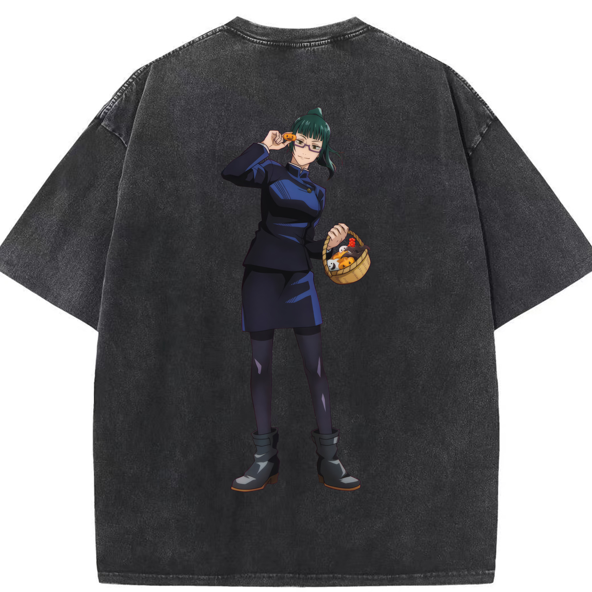 （画像用） 呪術廻戦 Jujutsu Kaisen 綿100% ヴィンテージ風 半袖Tシャツ（背面プリント）