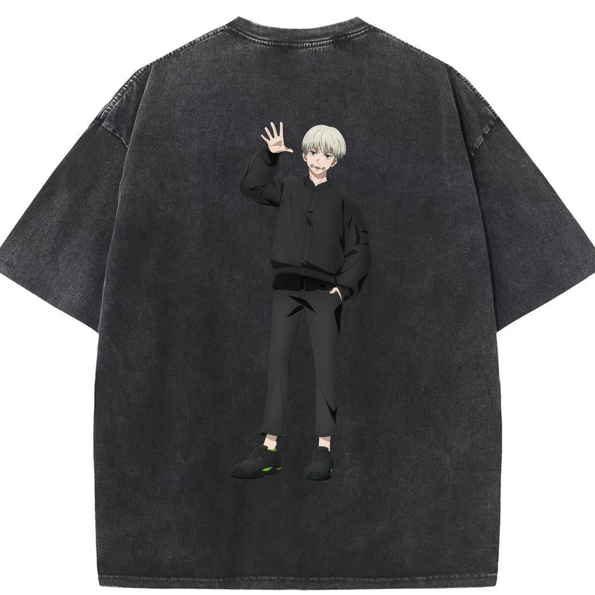 （画像用） 呪術廻戦 Jujutsu Kaisen 綿100% ヴィンテージ風 半袖Tシャツ（背面プリント）