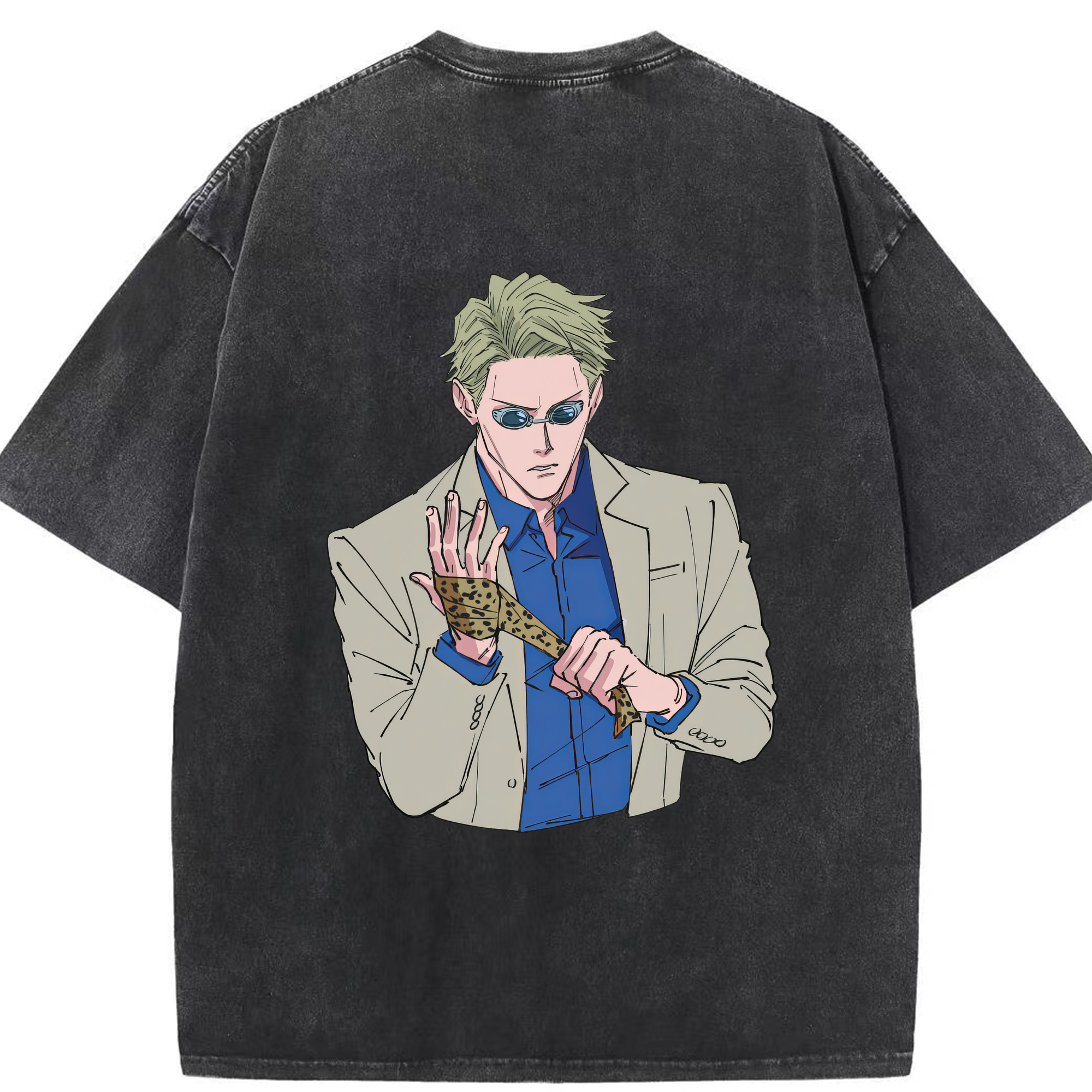 （画像用） 呪術廻戦 Jujutsu Kaisen 綿100% ヴィンテージ風 半袖Tシャツ（背面プリント）