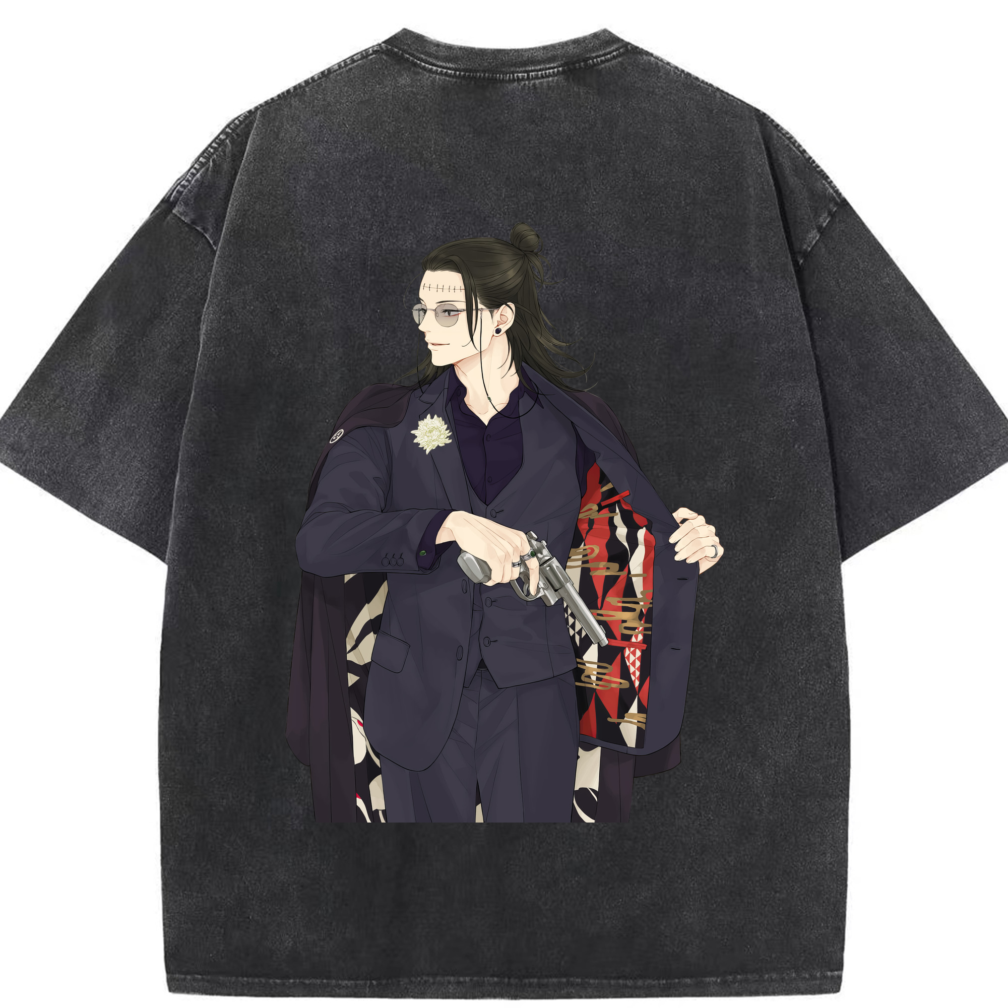 （画像用） 呪術廻戦 Jujutsu Kaisen 綿100% ヴィンテージ風 半袖Tシャツ（背面プリント）