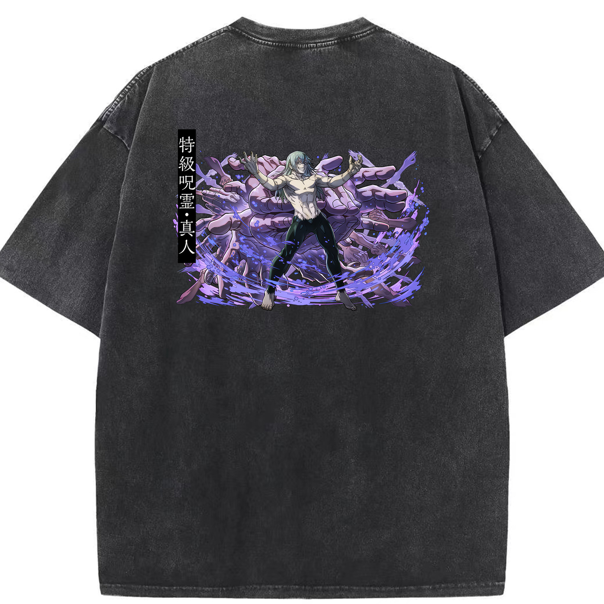 （画像用） 呪術廻戦 Jujutsu Kaisen 綿100% ヴィンテージ風 半袖Tシャツ（背面プリント）