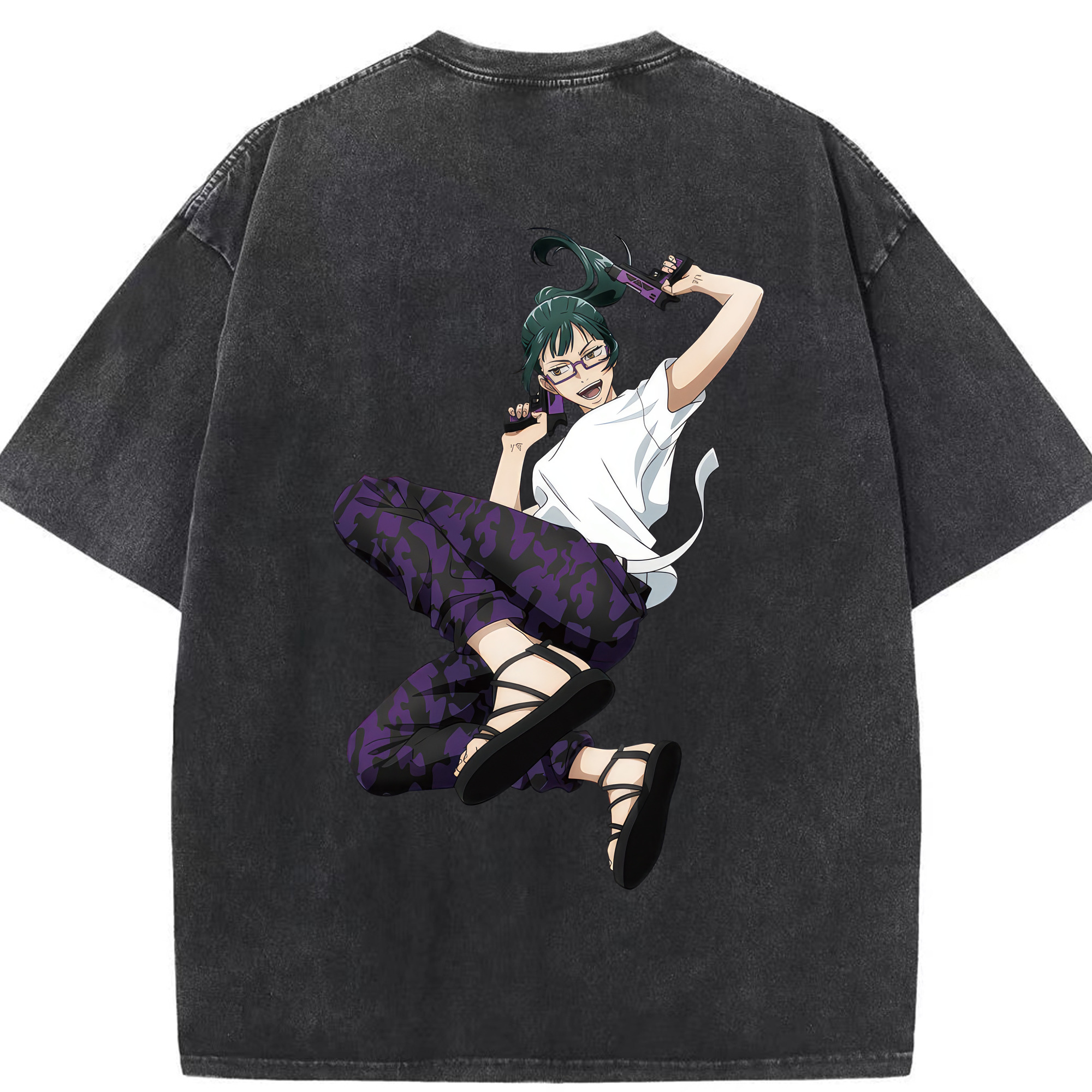 （画像用） 呪術廻戦 Jujutsu Kaisen 綿100% ヴィンテージ風 半袖Tシャツ（背面プリント）