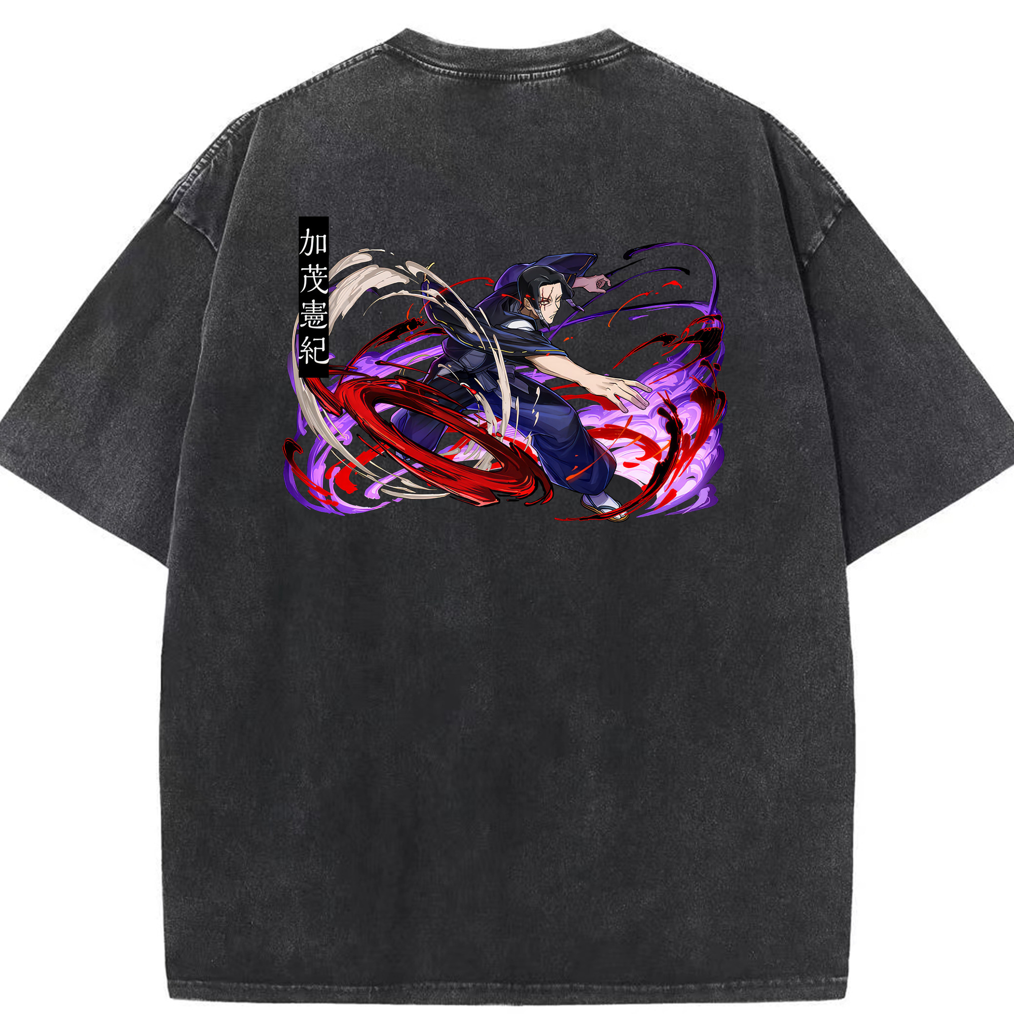 （画像用） 呪術廻戦 Jujutsu Kaisen 綿100% ヴィンテージ風 半袖Tシャツ（背面プリント）