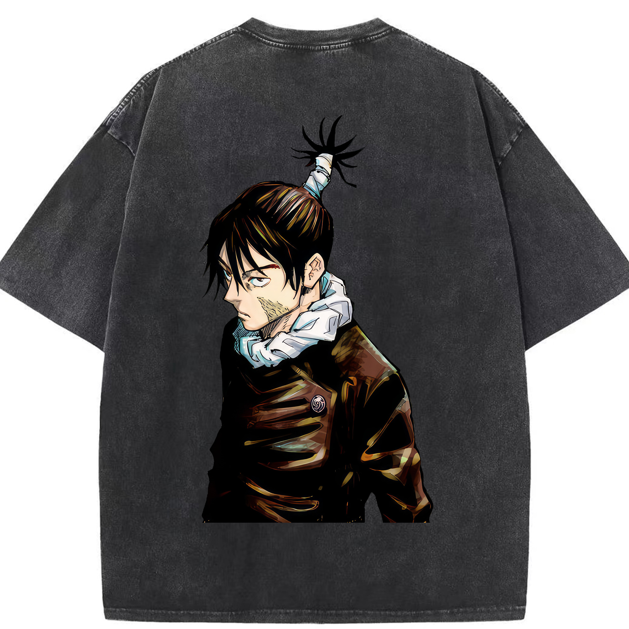 （画像用） 呪術廻戦 Jujutsu Kaisen 綿100% ヴィンテージ風 半袖Tシャツ（背面プリント）