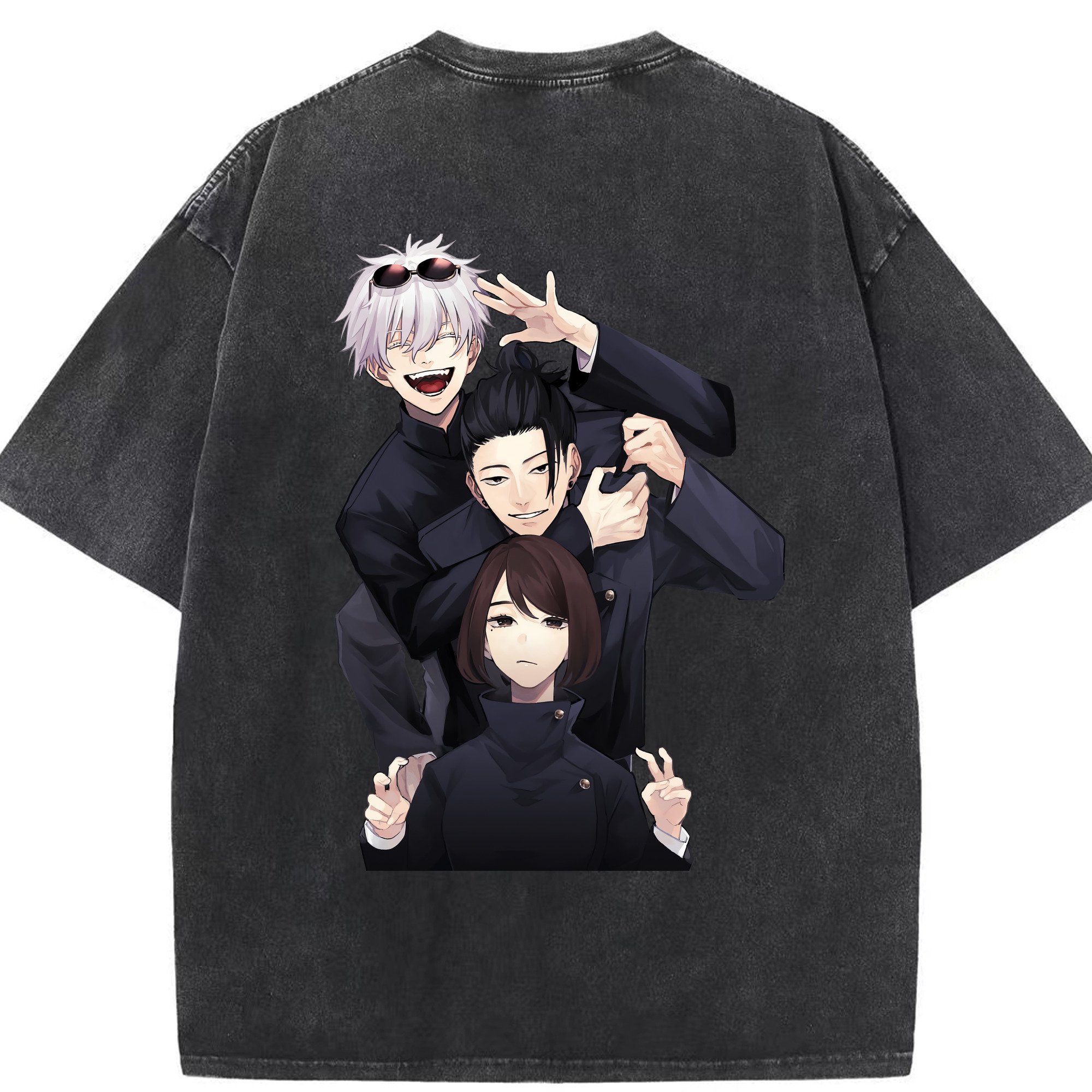 （画像用） 呪術廻戦 Jujutsu Kaisen 綿100% ヴィンテージ風 半袖Tシャツ（背面プリント）