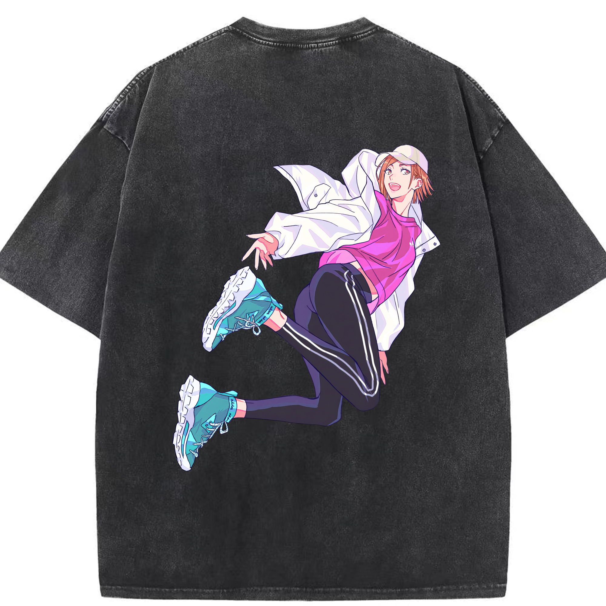 （画像用） 呪術廻戦 Jujutsu Kaisen 綿100% ヴィンテージ風 半袖Tシャツ（背面プリント）