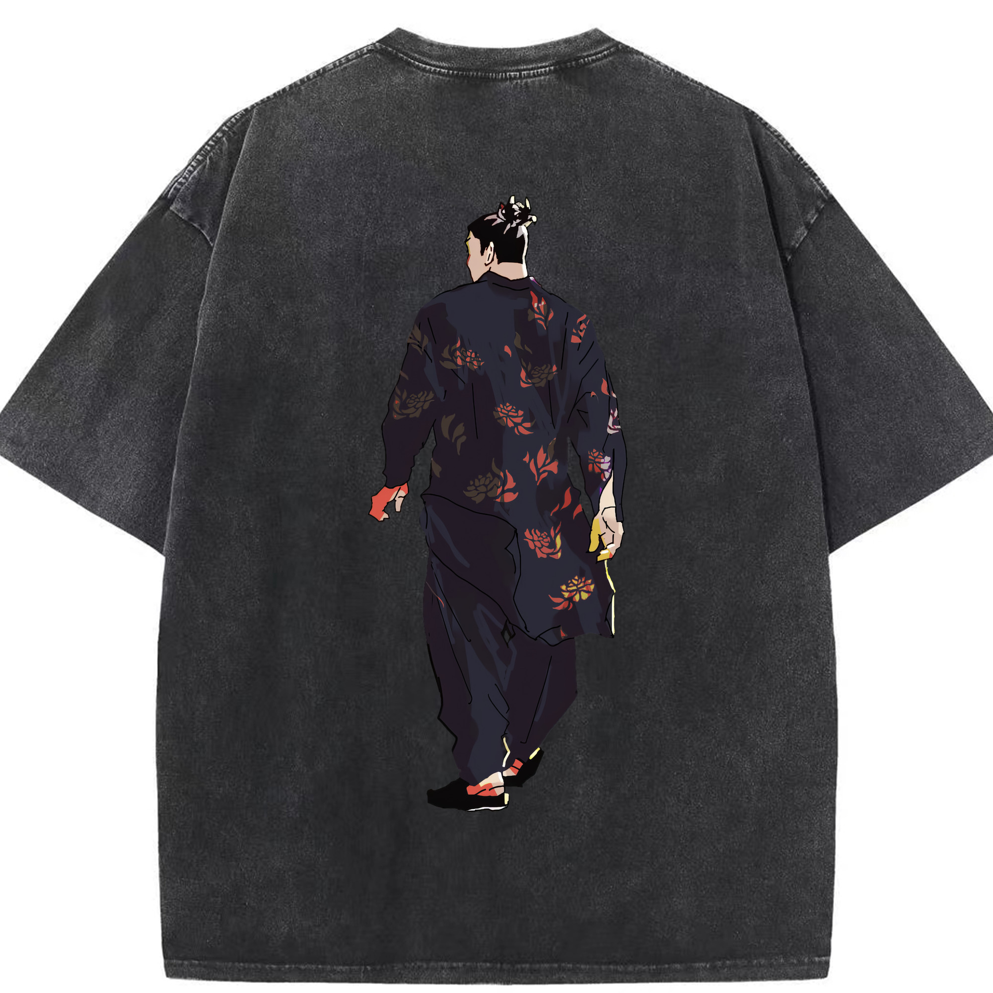 （画像用） 呪術廻戦 Jujutsu Kaisen 綿100% ヴィンテージ風 半袖Tシャツ（背面プリント）