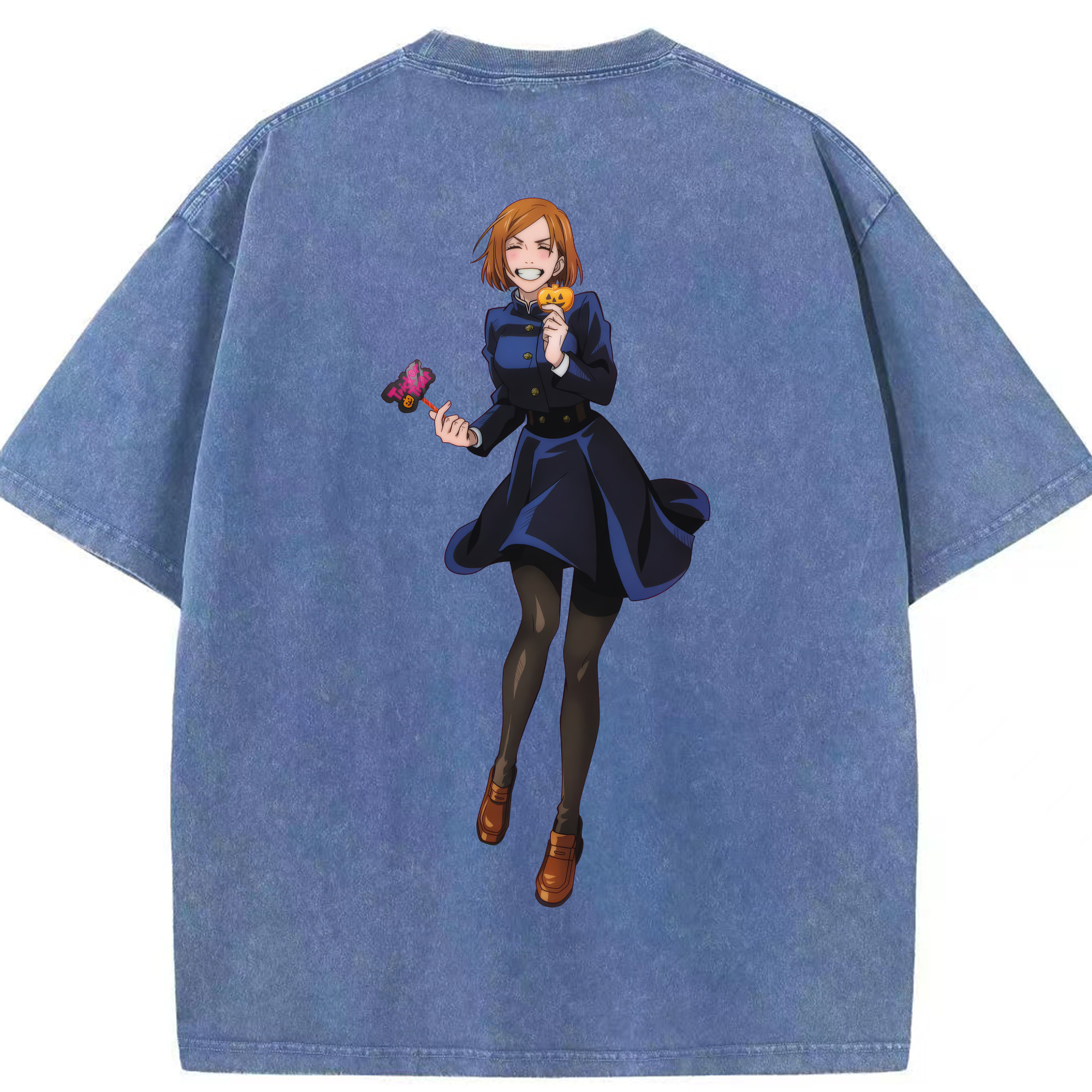 （画像用） 呪術廻戦 Jujutsu Kaisen 綿100% ヴィンテージ風 半袖Tシャツ（背面プリント）