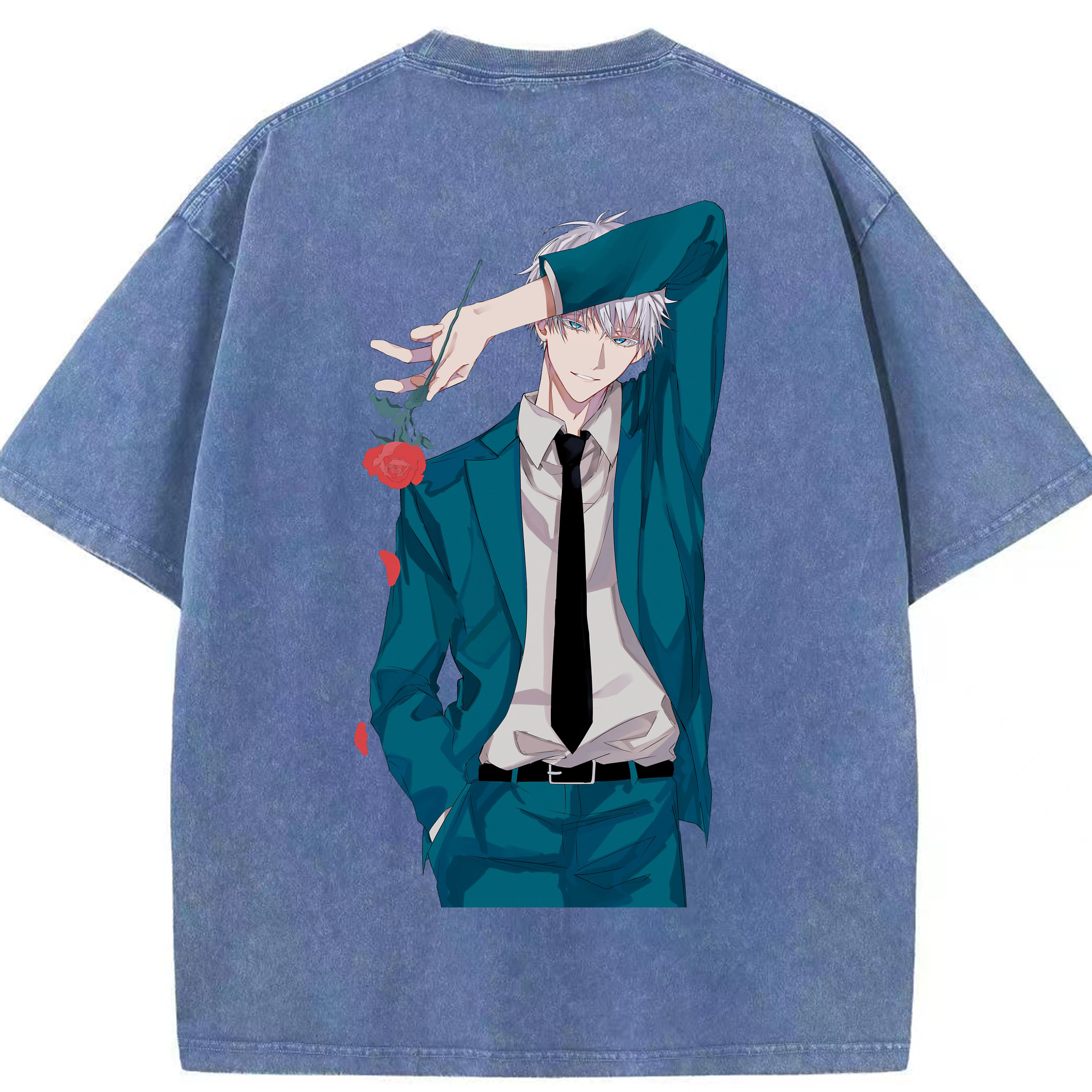 （画像用） 呪術廻戦 Jujutsu Kaisen 綿100% ヴィンテージ風 半袖Tシャツ（背面プリント）