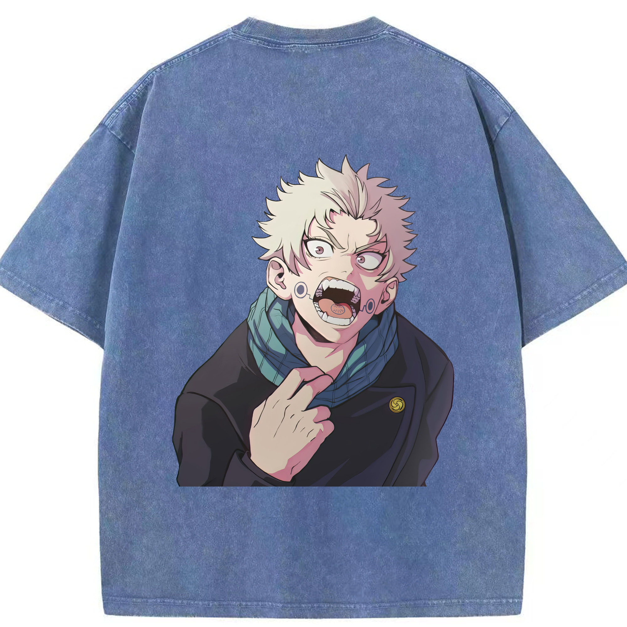 （画像用） 呪術廻戦 Jujutsu Kaisen 綿100% ヴィンテージ風 半袖Tシャツ（背面プリント）