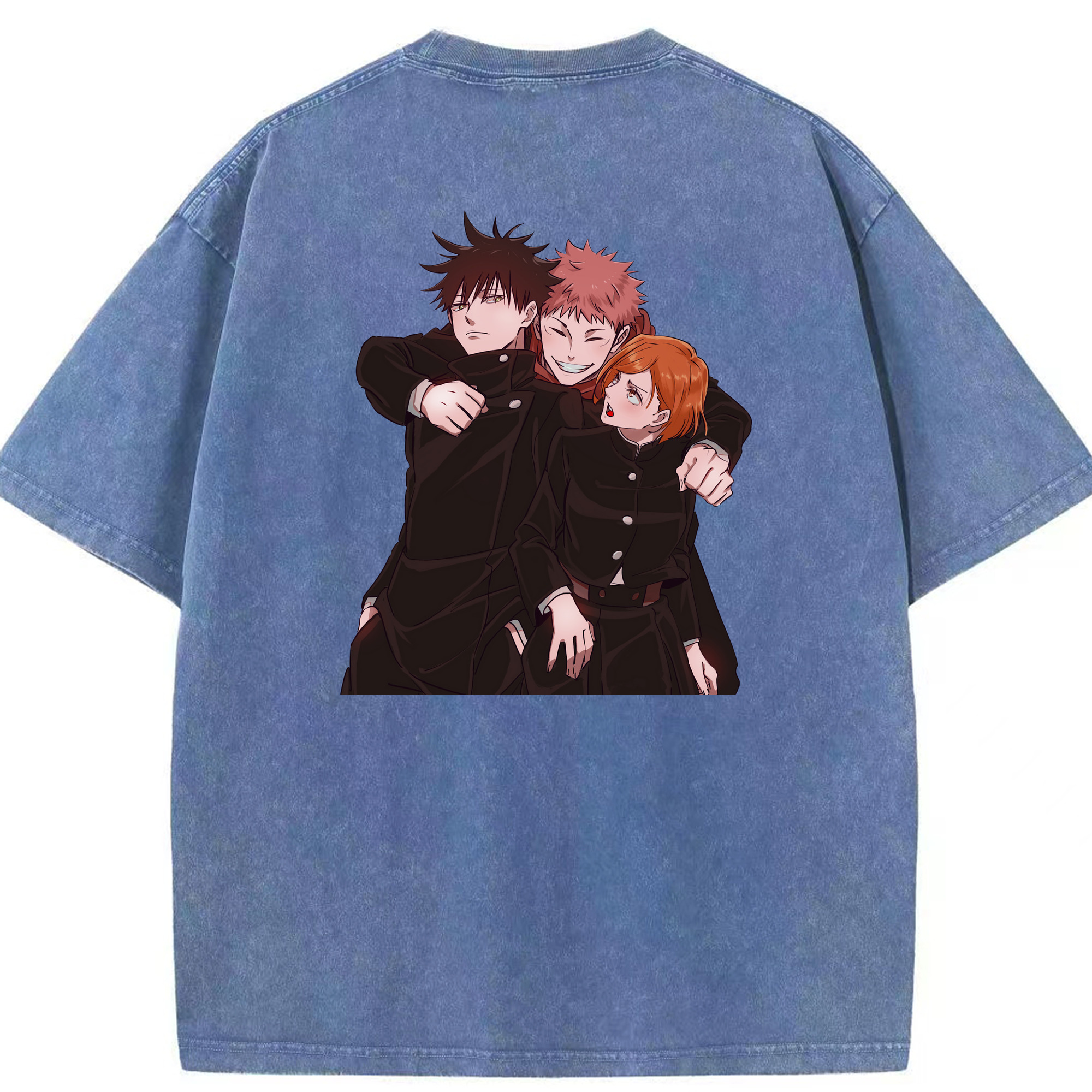 （画像用） 呪術廻戦 Jujutsu Kaisen 綿100% ヴィンテージ風 半袖Tシャツ（背面プリント）