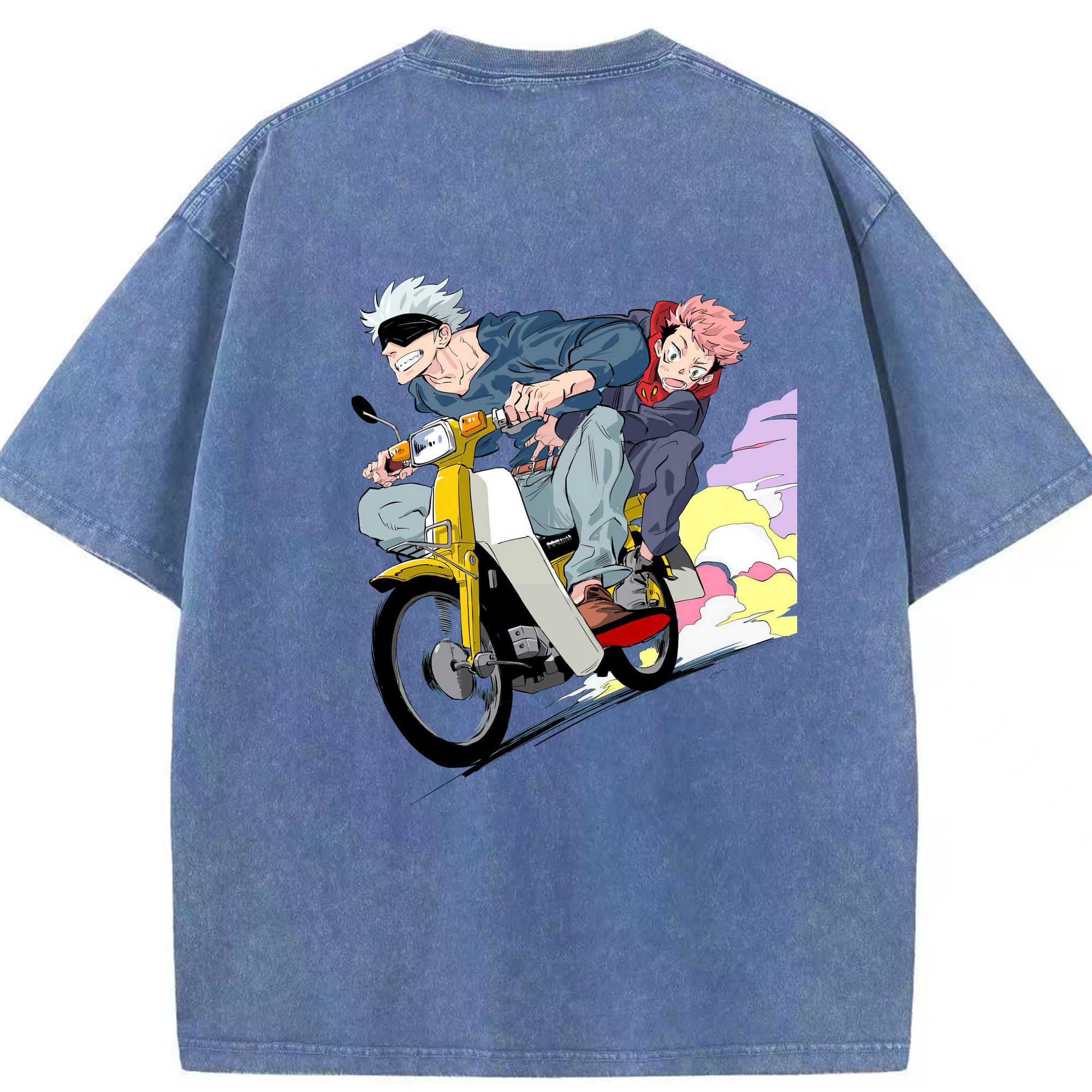 （画像用） 呪術廻戦 Jujutsu Kaisen 綿100% ヴィンテージ風 半袖Tシャツ（背面プリント）
