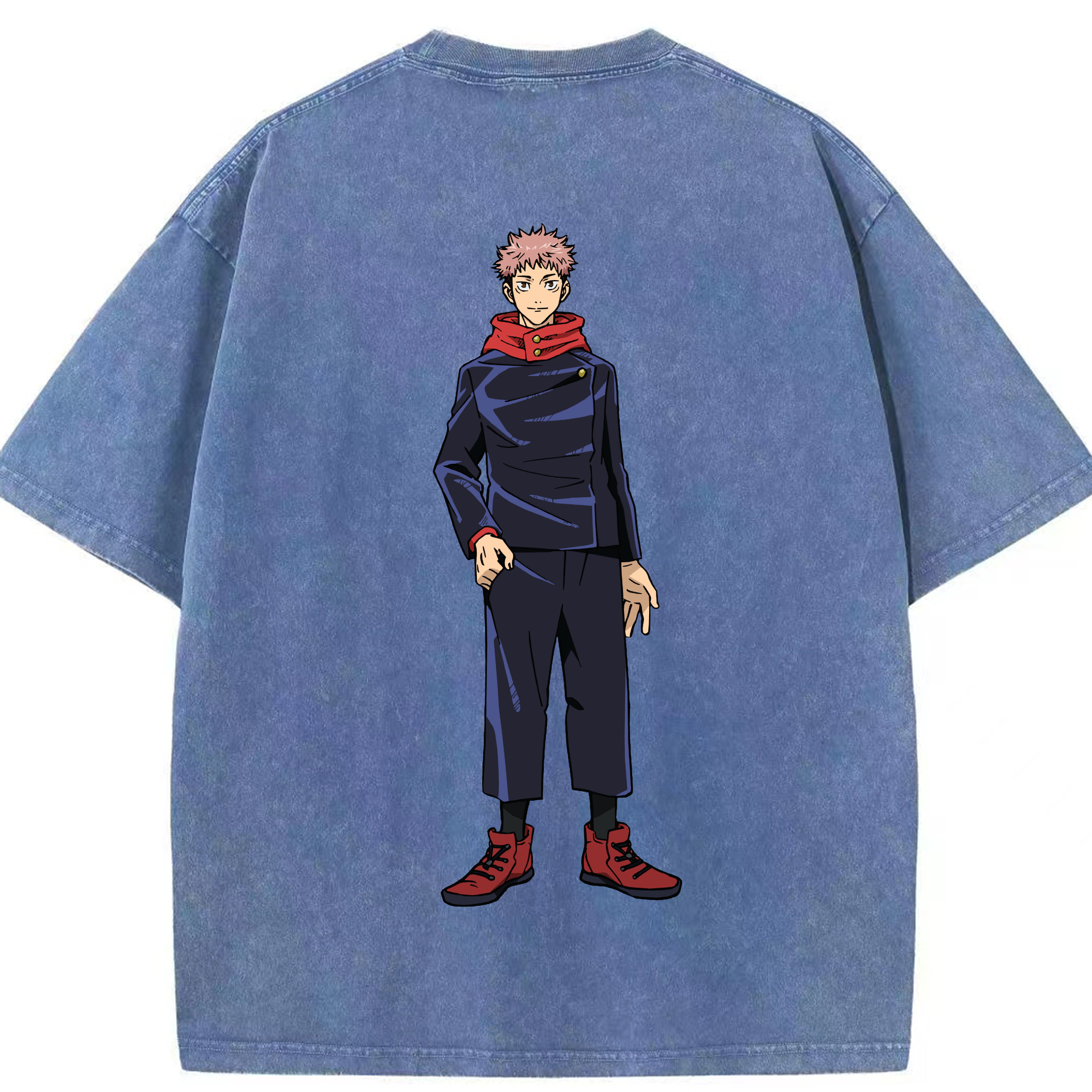 （画像用） 呪術廻戦 Jujutsu Kaisen 綿100% ヴィンテージ風 半袖Tシャツ（背面プリント）