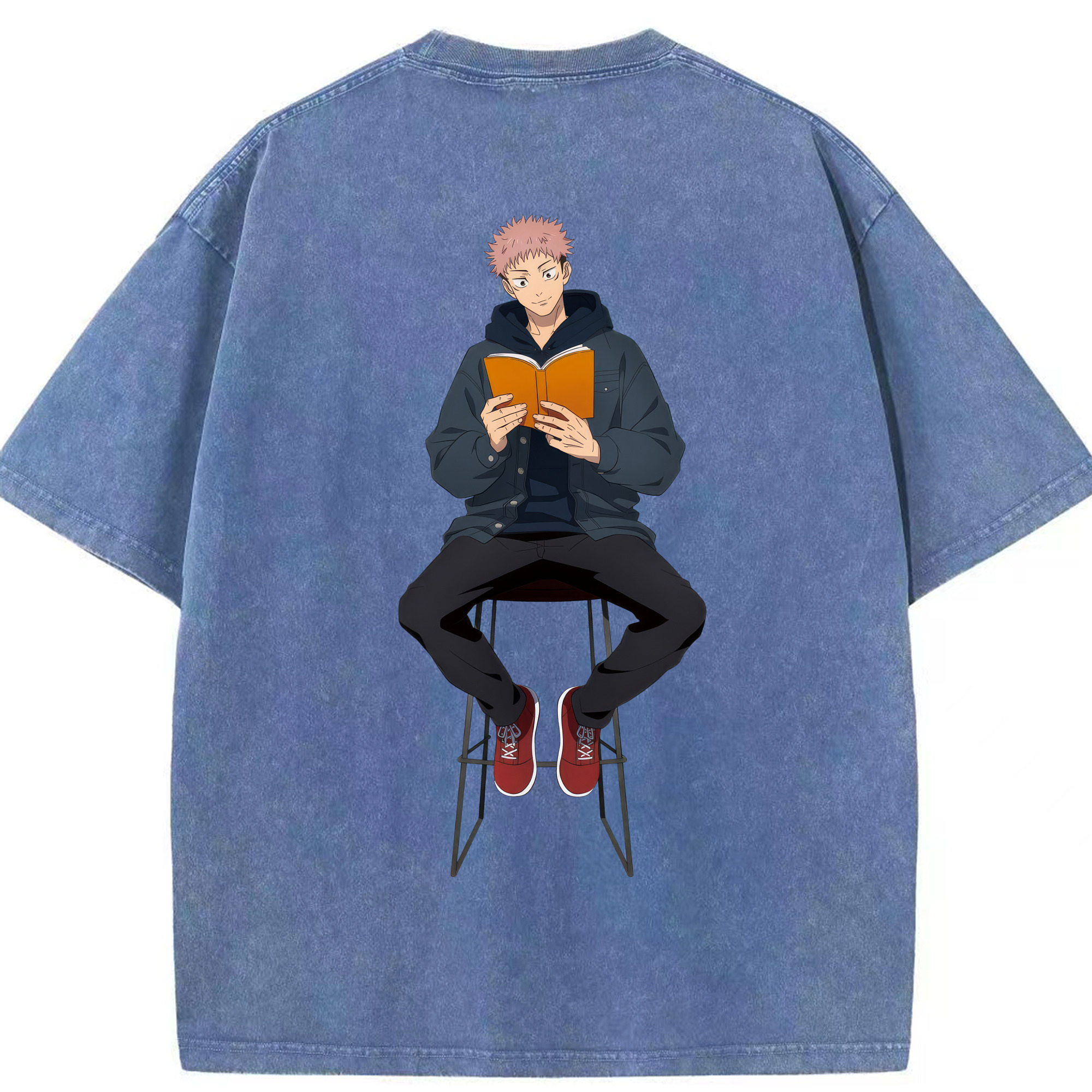 （画像用） 呪術廻戦 Jujutsu Kaisen 綿100% ヴィンテージ風 半袖Tシャツ（背面プリント）