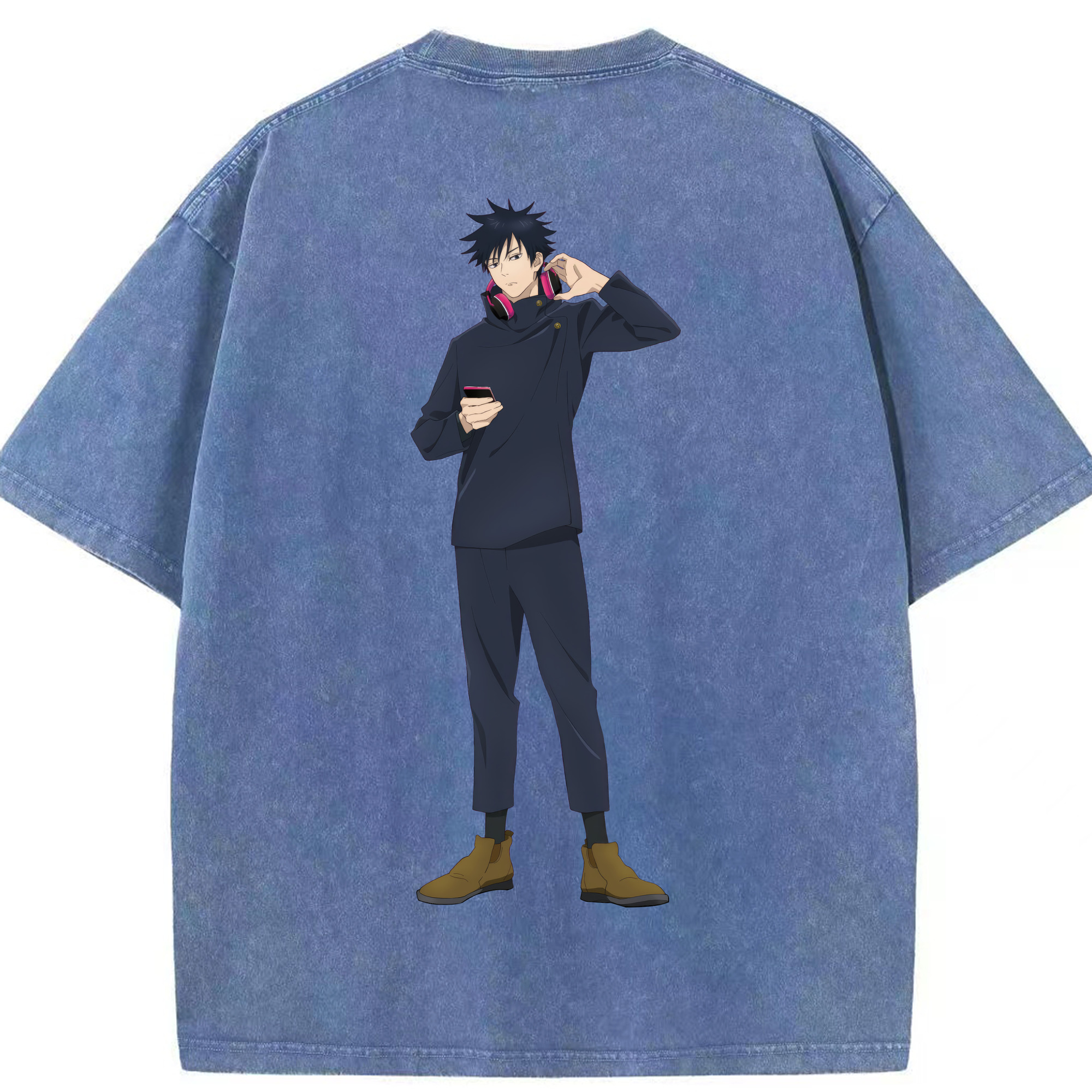 （画像用） 呪術廻戦 Jujutsu Kaisen 綿100% ヴィンテージ風 半袖Tシャツ（背面プリント）