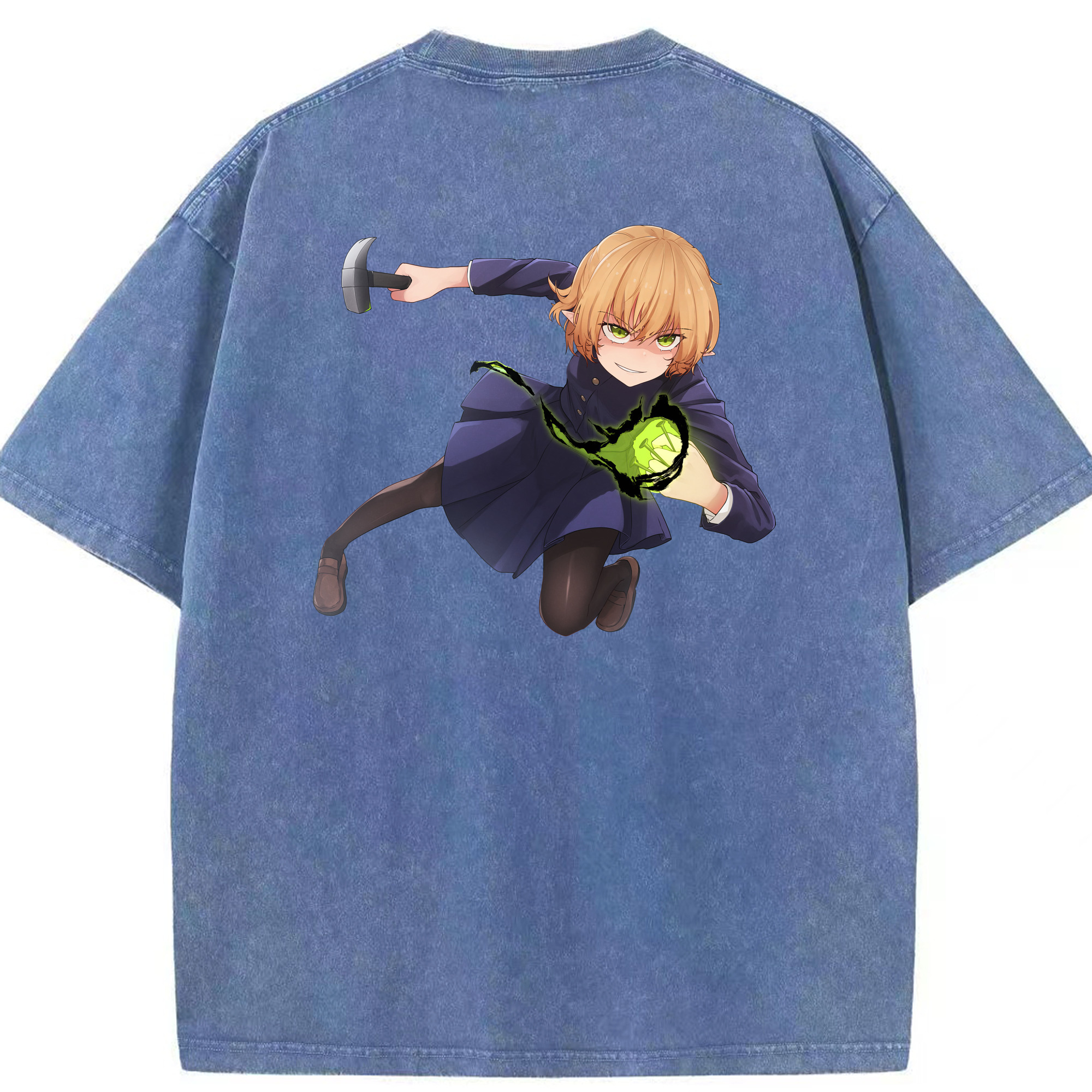 （画像用） 呪術廻戦 Jujutsu Kaisen 綿100% ヴィンテージ風 半袖Tシャツ（背面プリント）