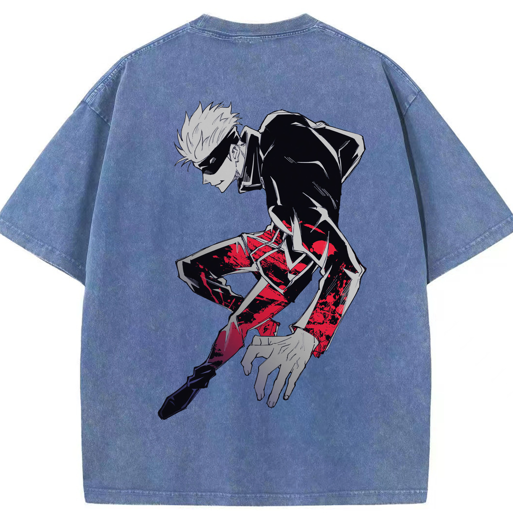 （画像用） 呪術廻戦 Jujutsu Kaisen 綿100% ヴィンテージ風 半袖Tシャツ（背面プリント）