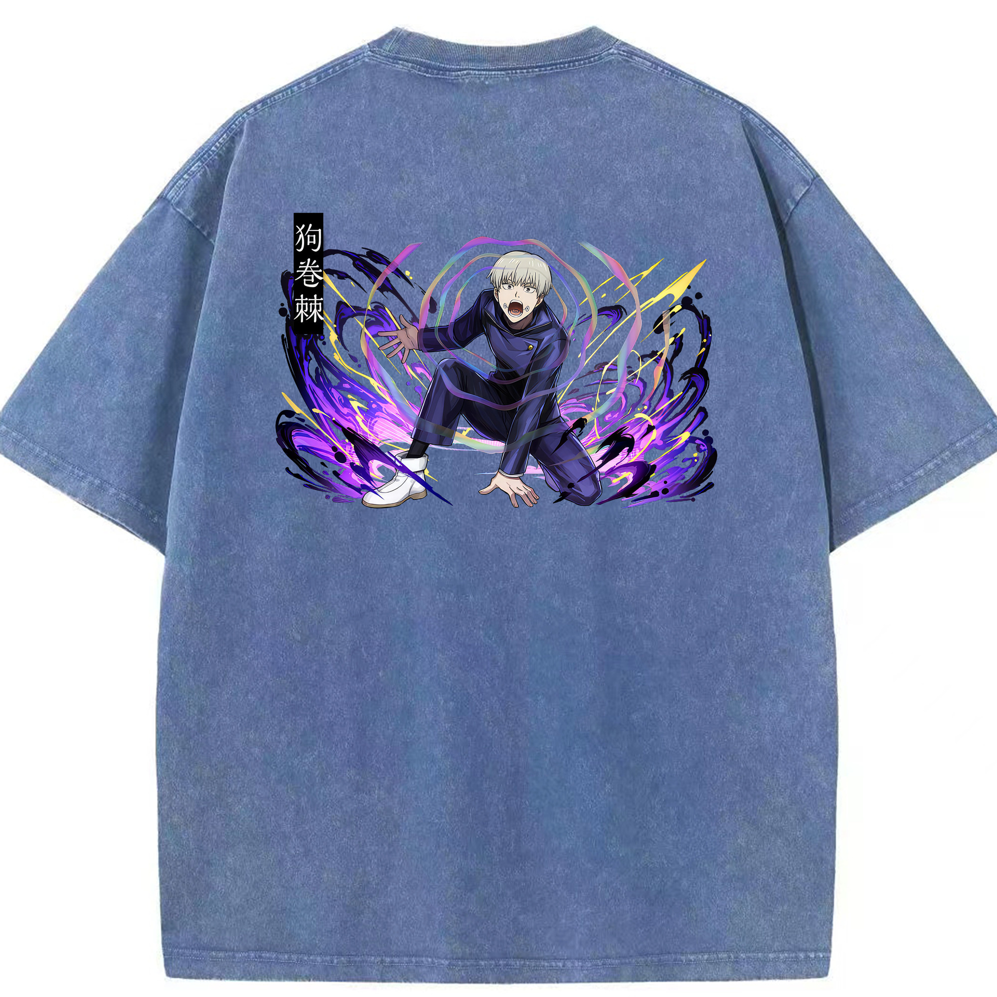 （画像用） 呪術廻戦 Jujutsu Kaisen 綿100% ヴィンテージ風 半袖Tシャツ（背面プリント）