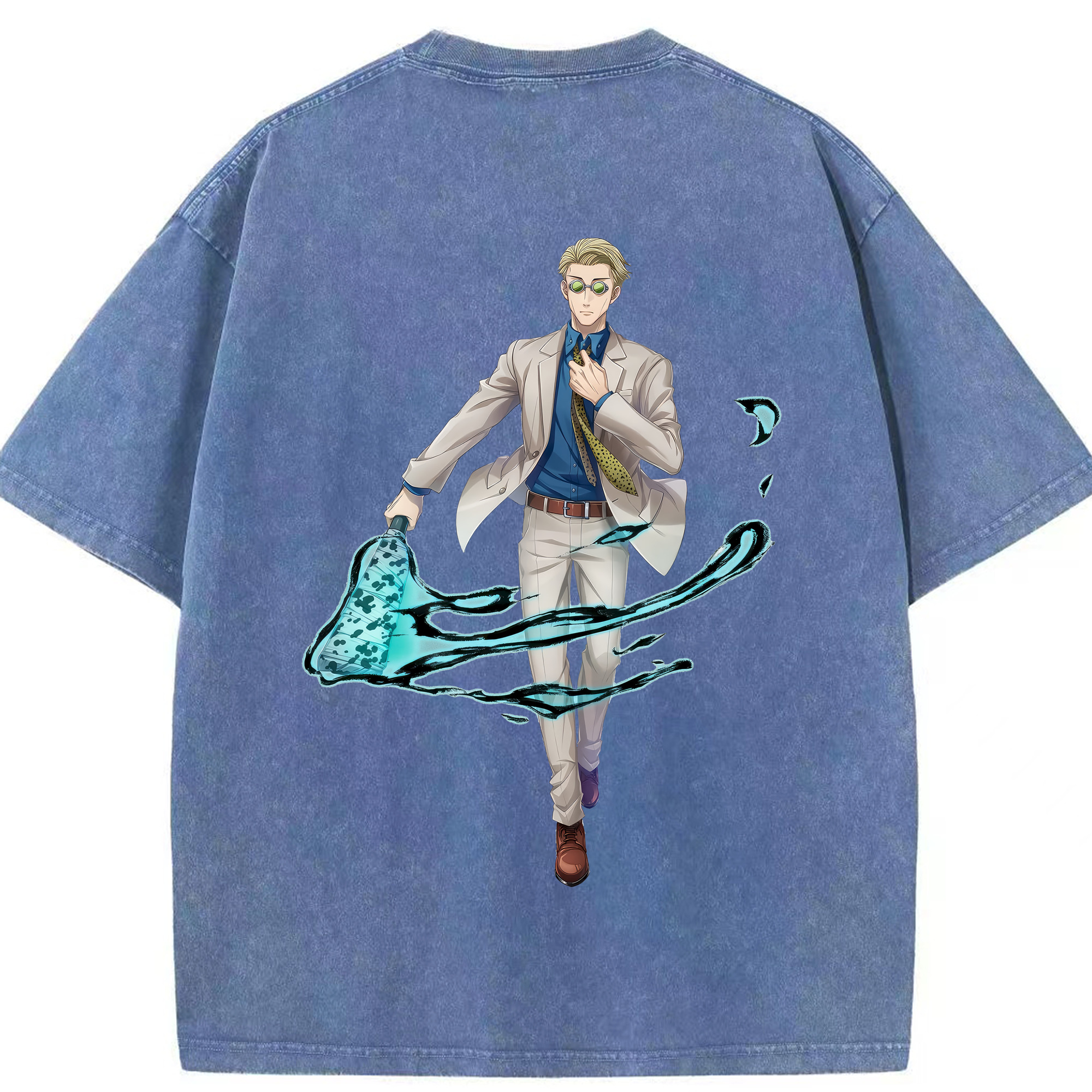 （画像用） 呪術廻戦 Jujutsu Kaisen 綿100% ヴィンテージ風 半袖Tシャツ（背面プリント）