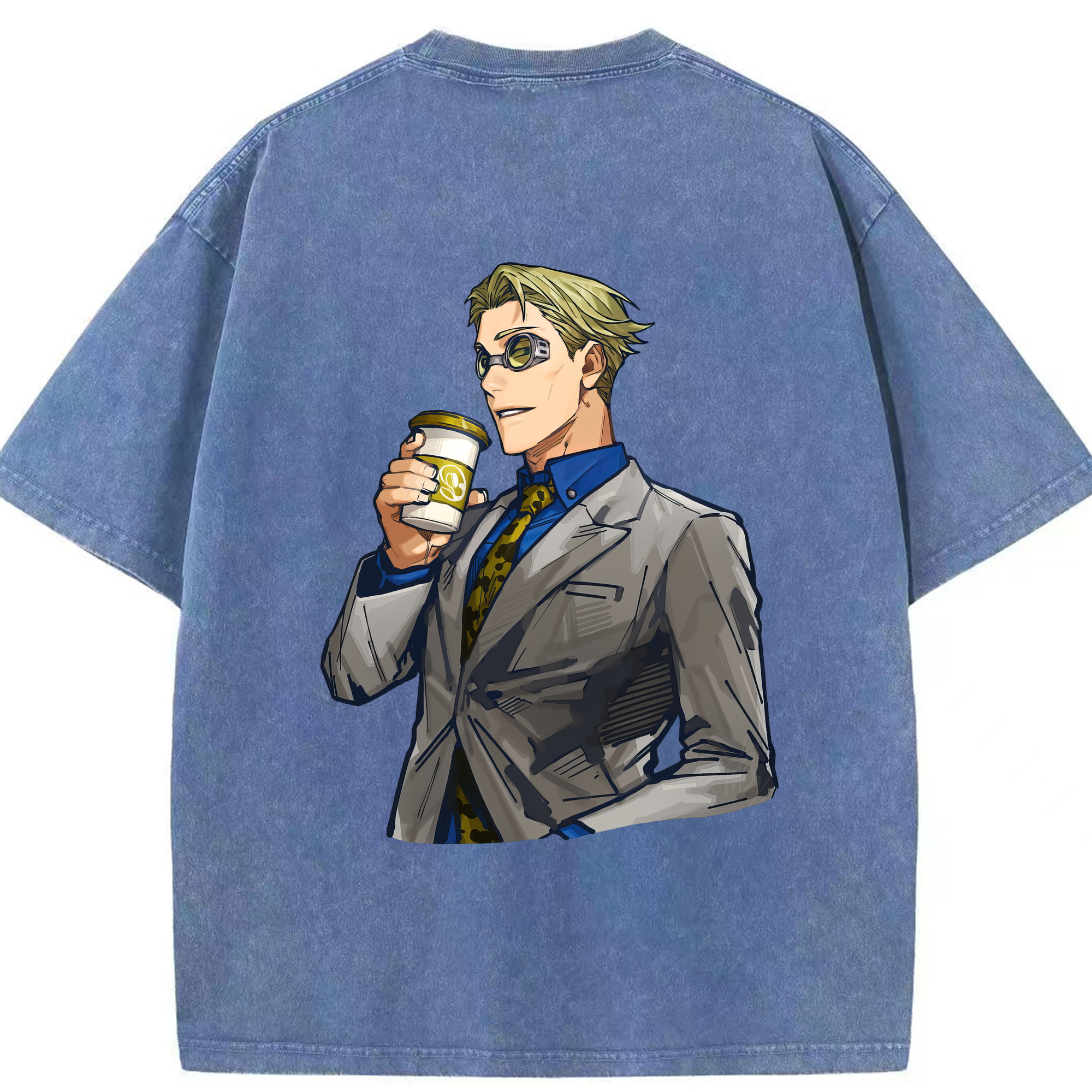 （画像用） 呪術廻戦 Jujutsu Kaisen 綿100% ヴィンテージ風 半袖Tシャツ（背面プリント）