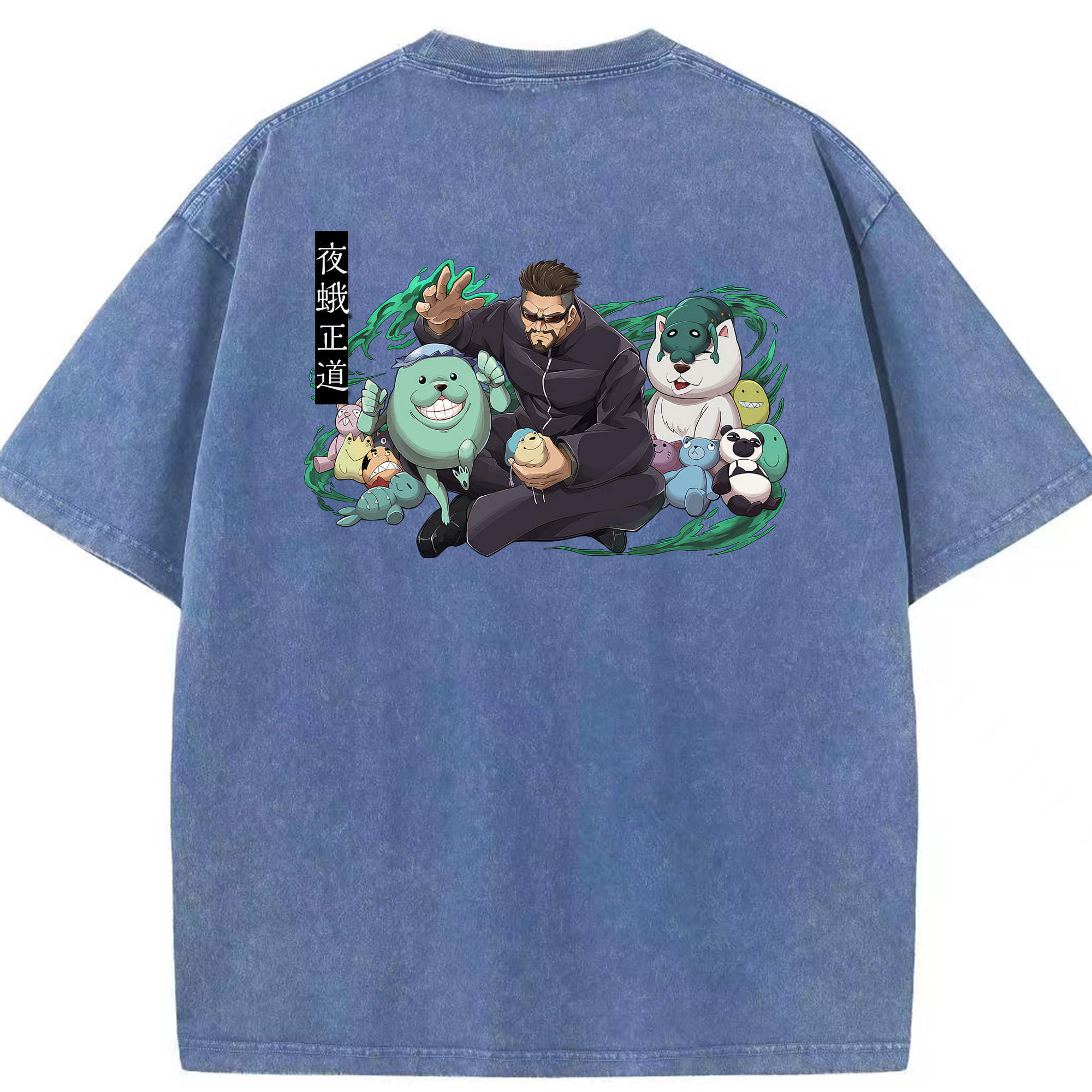 （画像用） 呪術廻戦 Jujutsu Kaisen 綿100% ヴィンテージ風 半袖Tシャツ（背面プリント）
