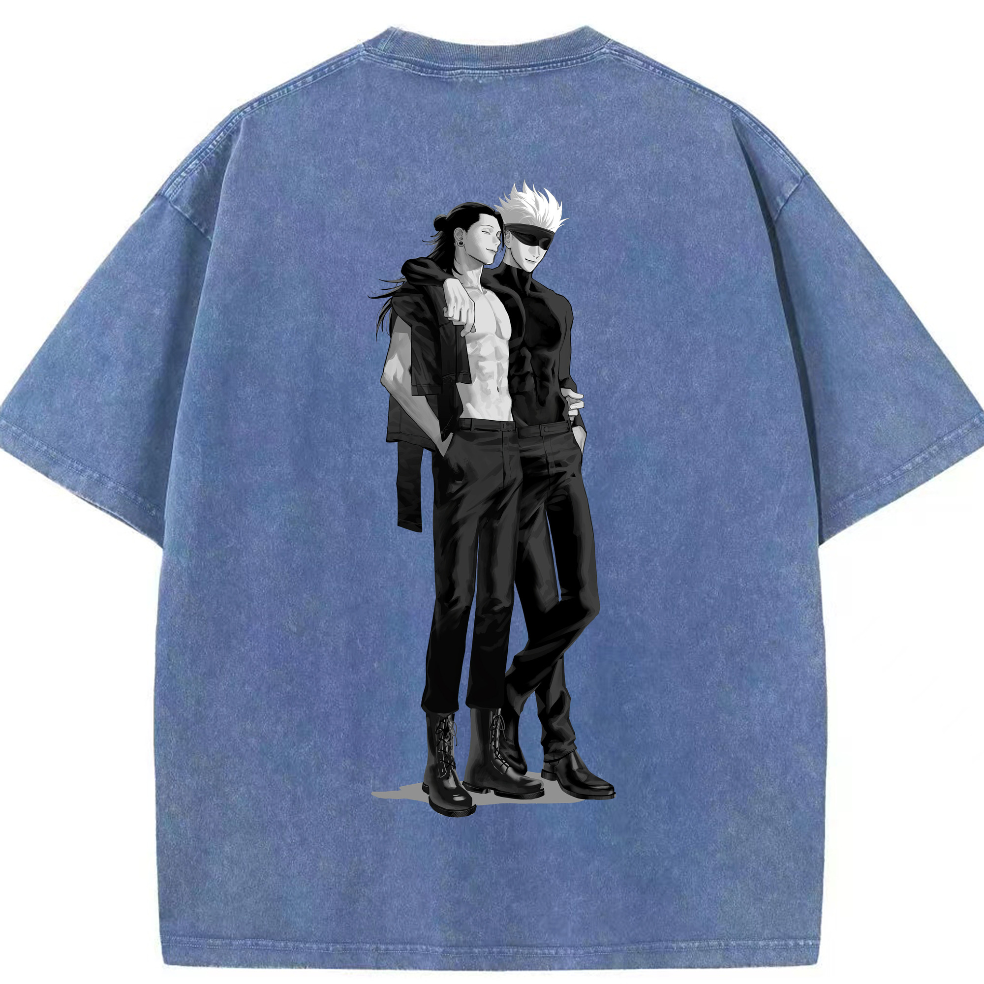 （画像用） 呪術廻戦 Jujutsu Kaisen 綿100% ヴィンテージ風 半袖Tシャツ（背面プリント）